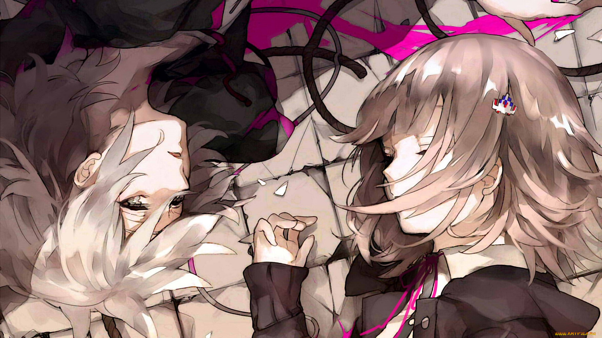 аниме, danganronpa, двое