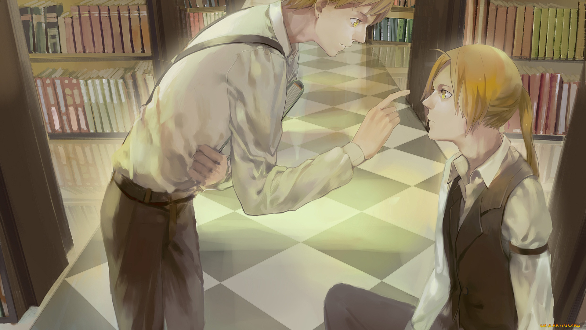 аниме, fullmetal, alchemist, братья