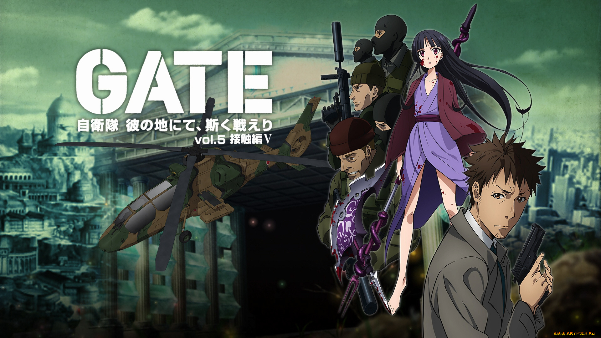 аниме, gate, врата