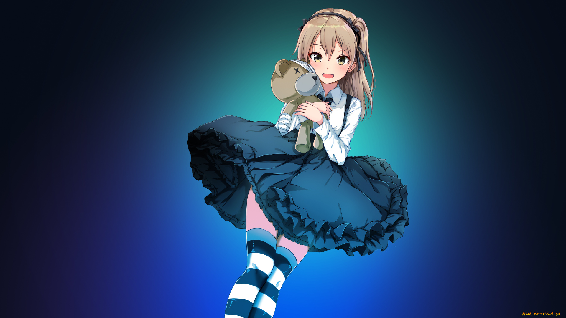 аниме, girls, und, panzer, девушка, взгляд, фон