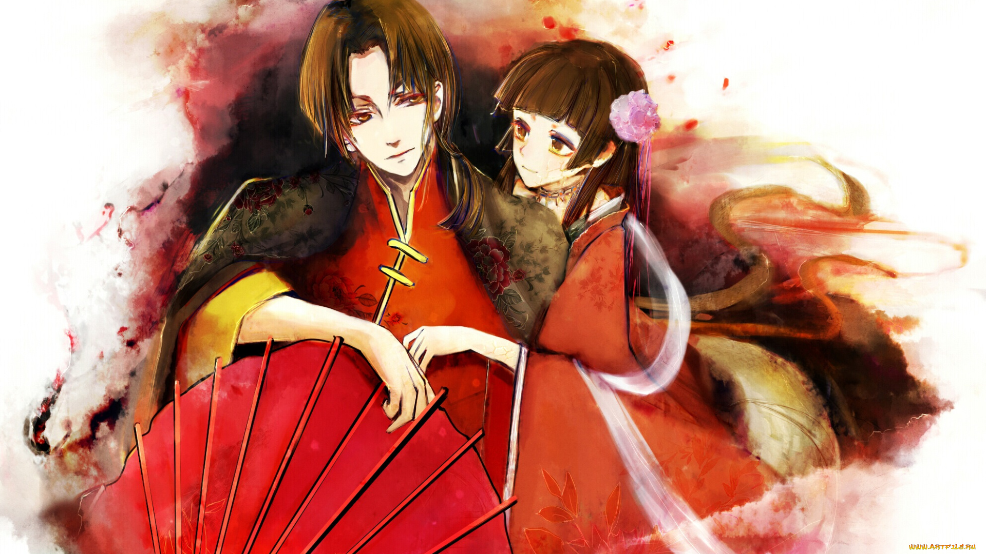 аниме, hetalia, , axis, powers, двое