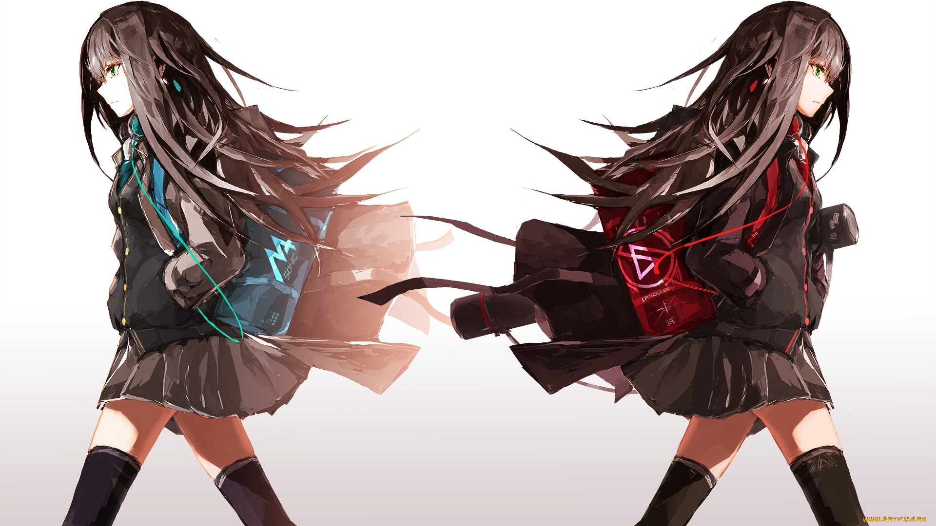 аниме, idolm@ster, девушки, взгляд, фон