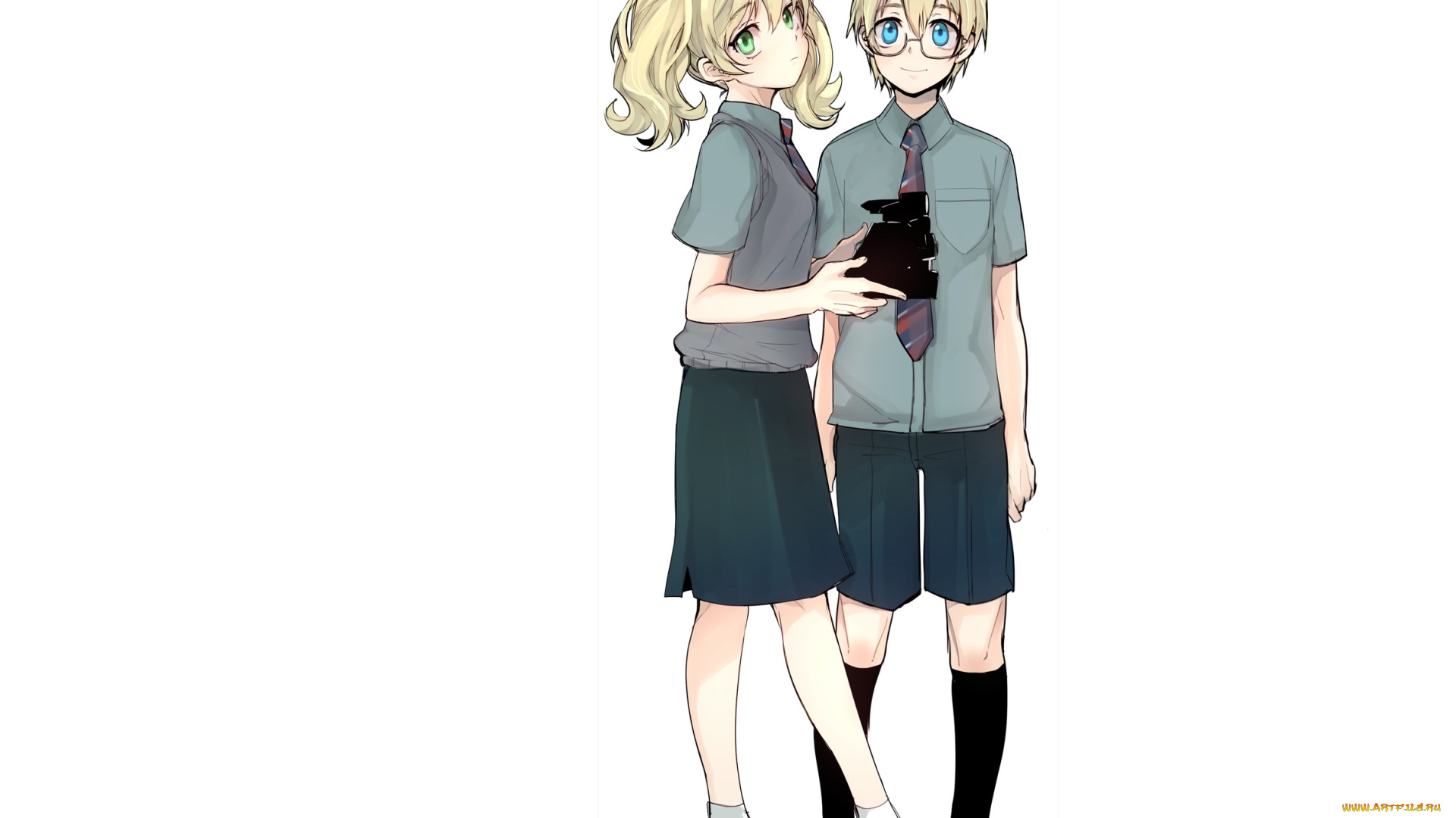 аниме, kekkai, sensen, двое