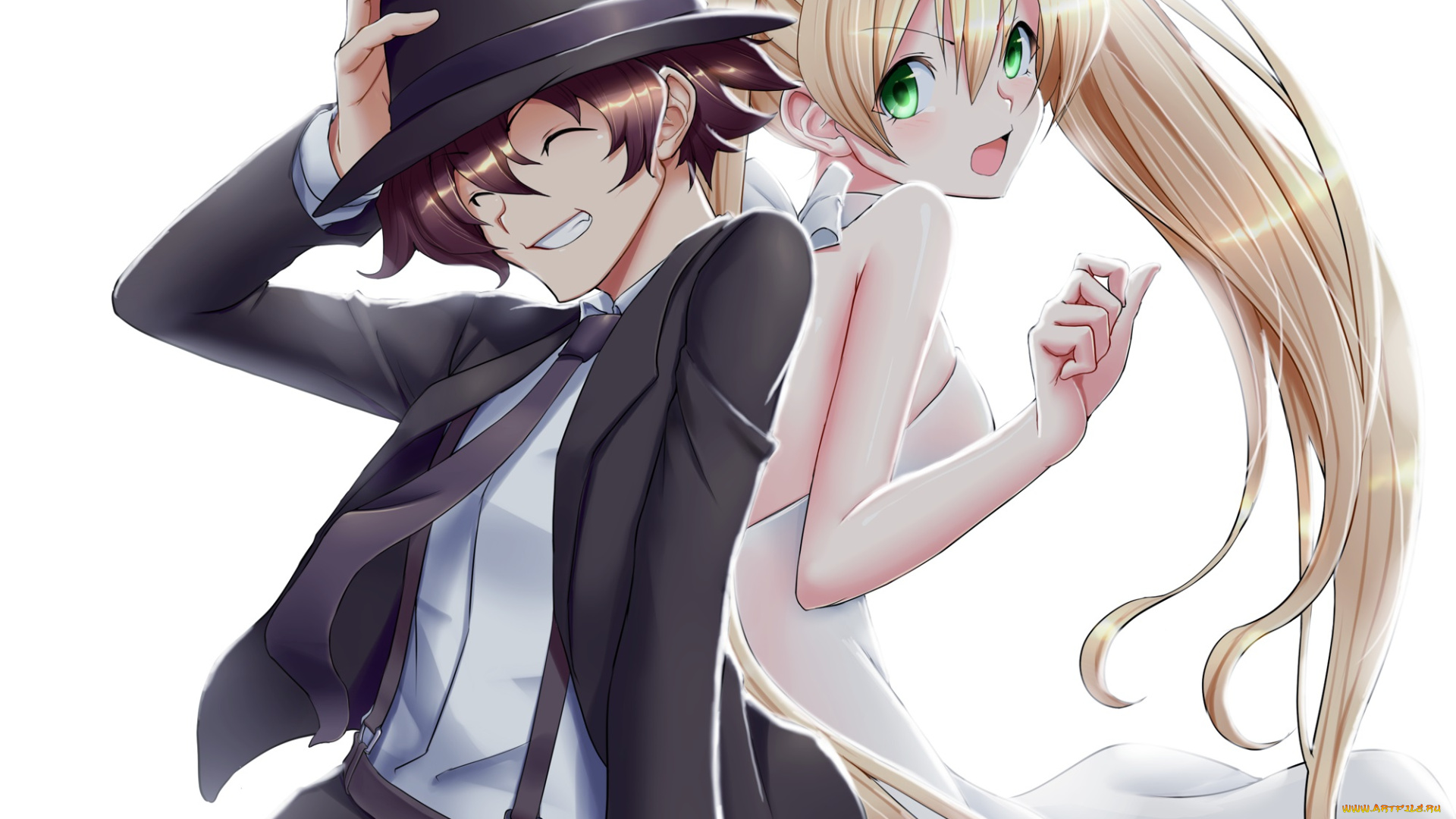 аниме, kekkai, sensen, парень, девушка, лео