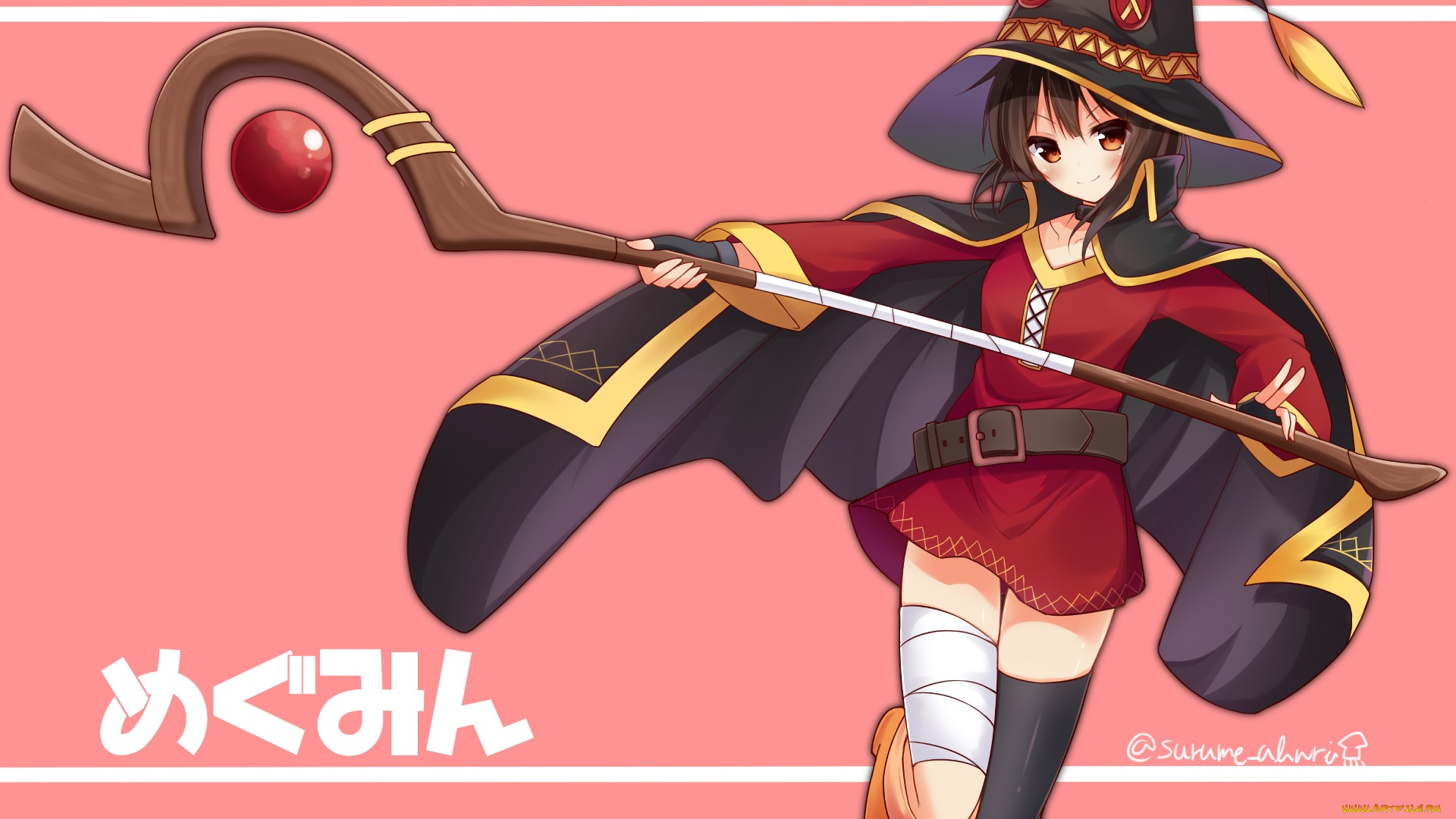 аниме, kono, subarashii, sekai, ni, shukufuku, wo, фон, взгляд, девушка