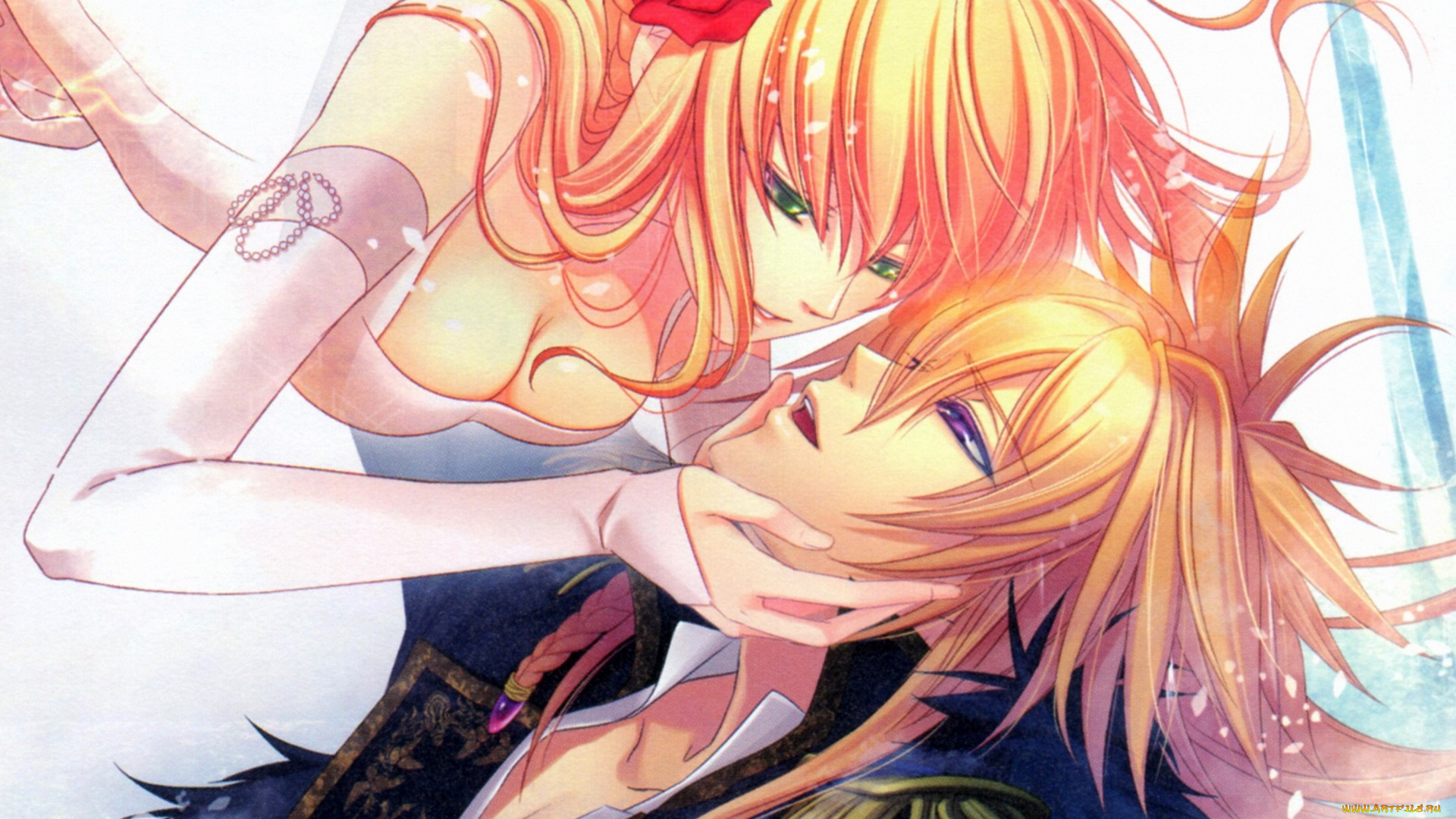 аниме, moujuutsukai, to, oujisama, двое