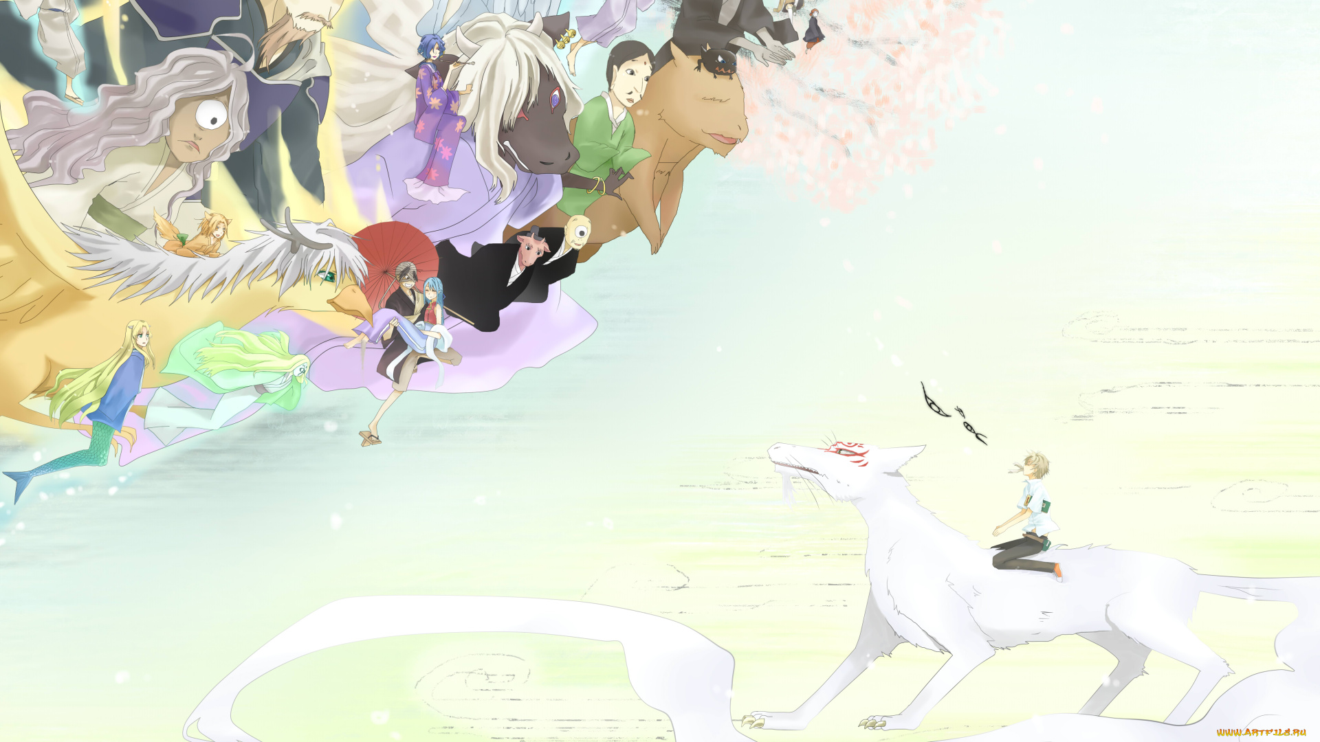 аниме, natsume, yuujinchou, тетрадь, дружбы