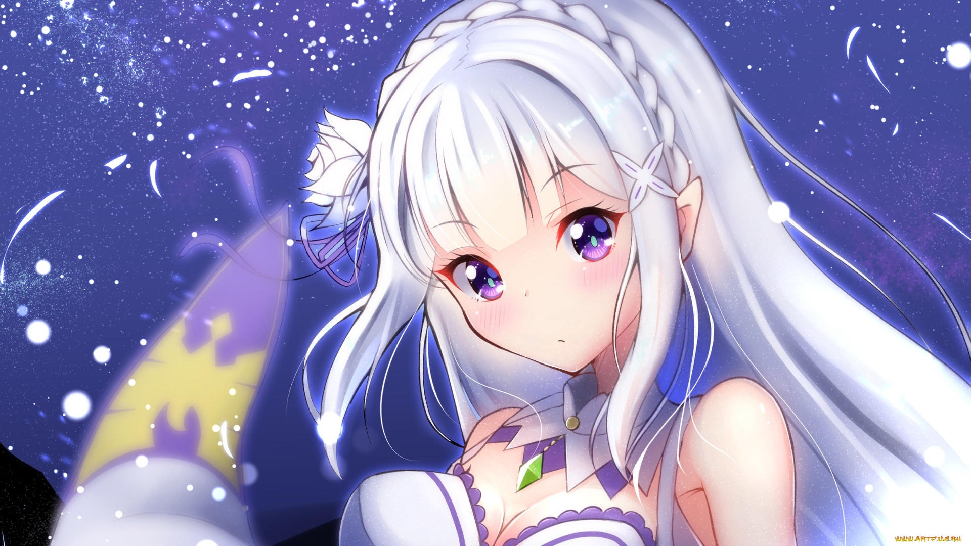 аниме, re, , zero, kara, hajimeru, isekai, seikatsu, девушка, фон, взгляд