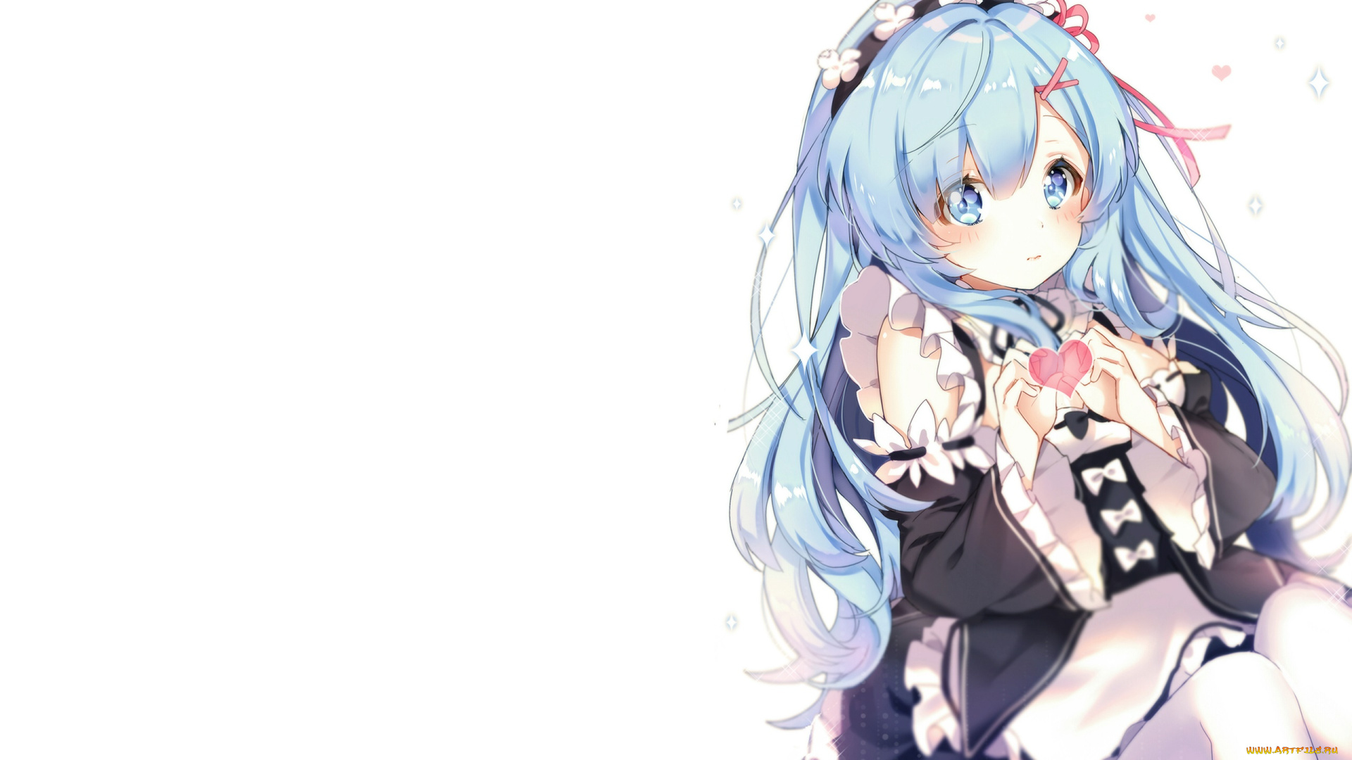 аниме, re, , zero, kara, hajimeru, isekai, seikatsu, девушка, взгляд, фон