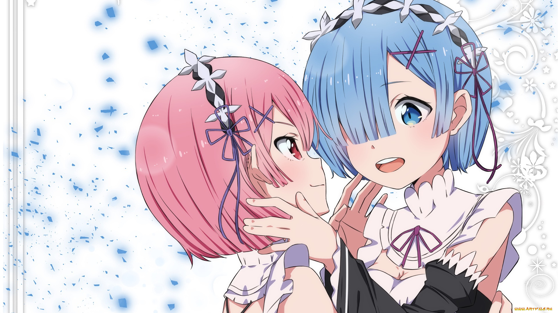 аниме, re, , zero, kara, hajimeru, isekai, seikatsu, девушки, фон, взгляд