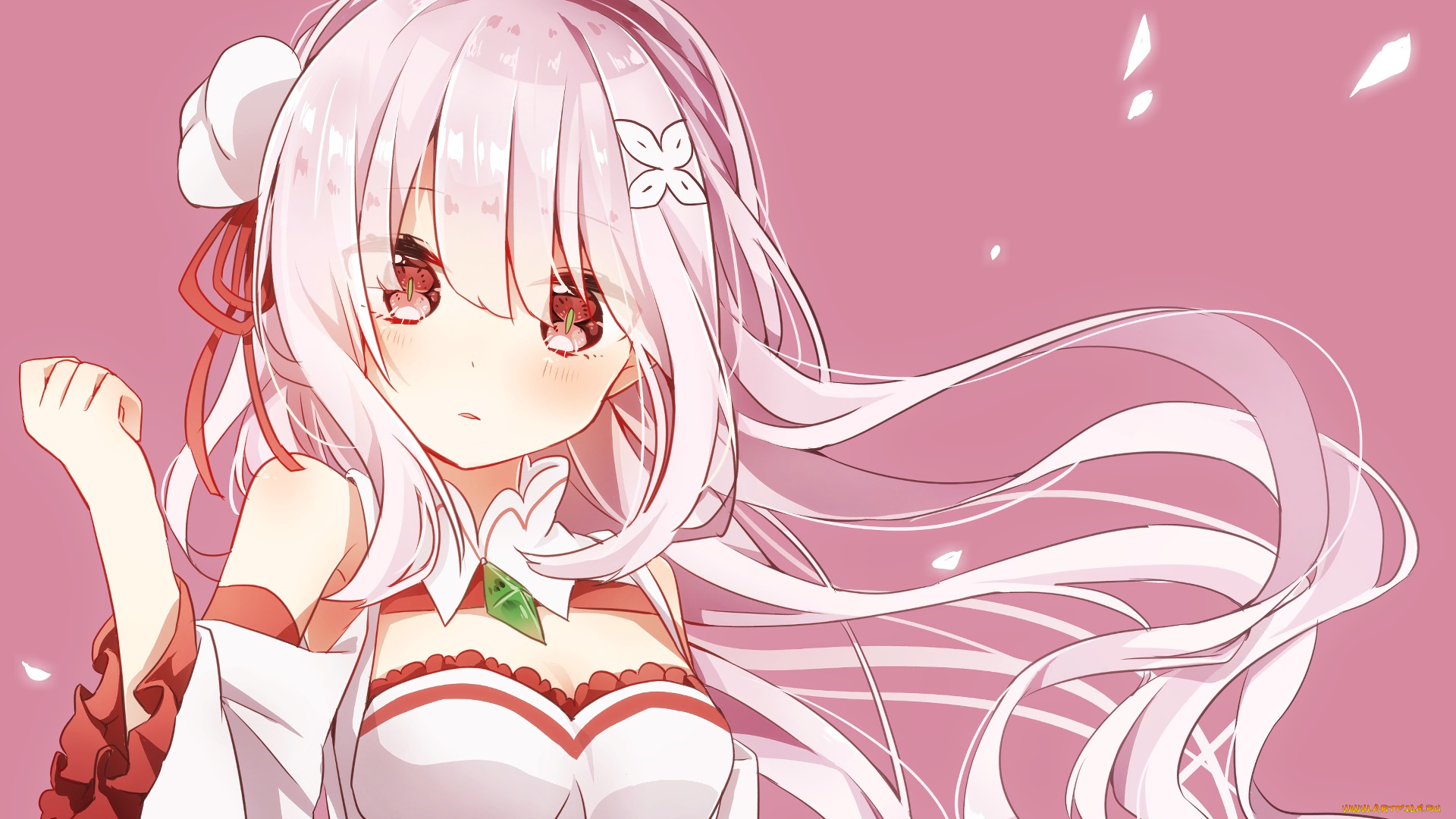 аниме, re, , zero, kara, hajimeru, isekai, seikatsu, девушка, фон, взгляд