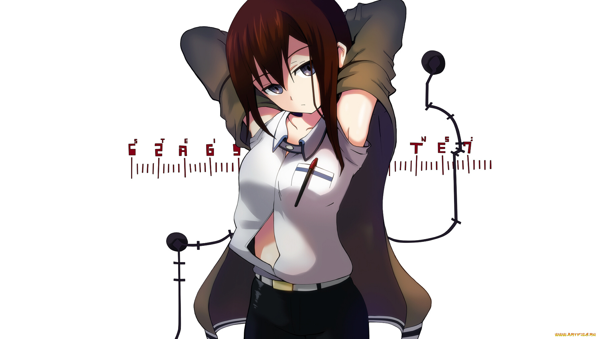 аниме, steins, gate, девушка