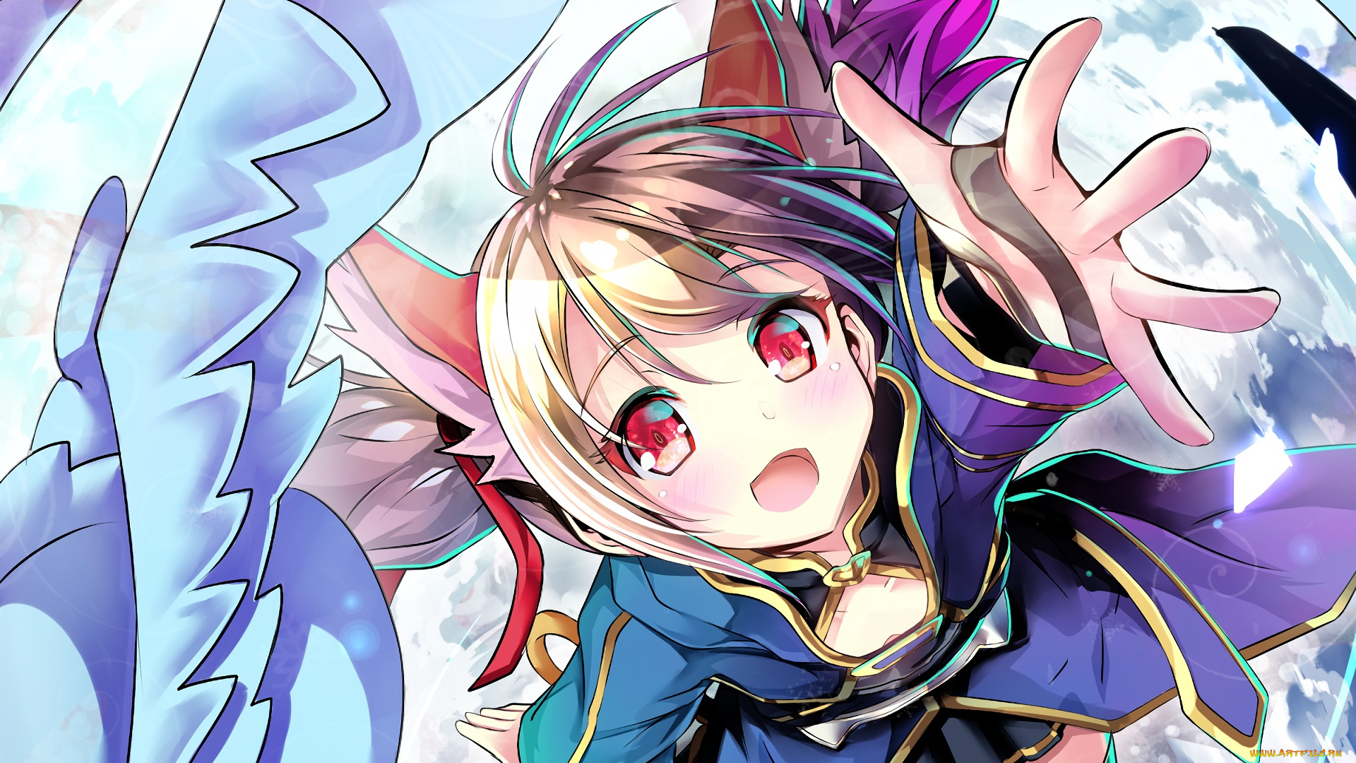 аниме, sword, art, online, девушка, взгляд, фон