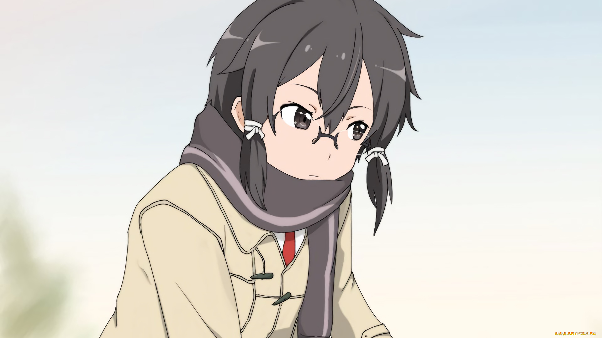 аниме, sword, art, online, девушка, взгляд, фон