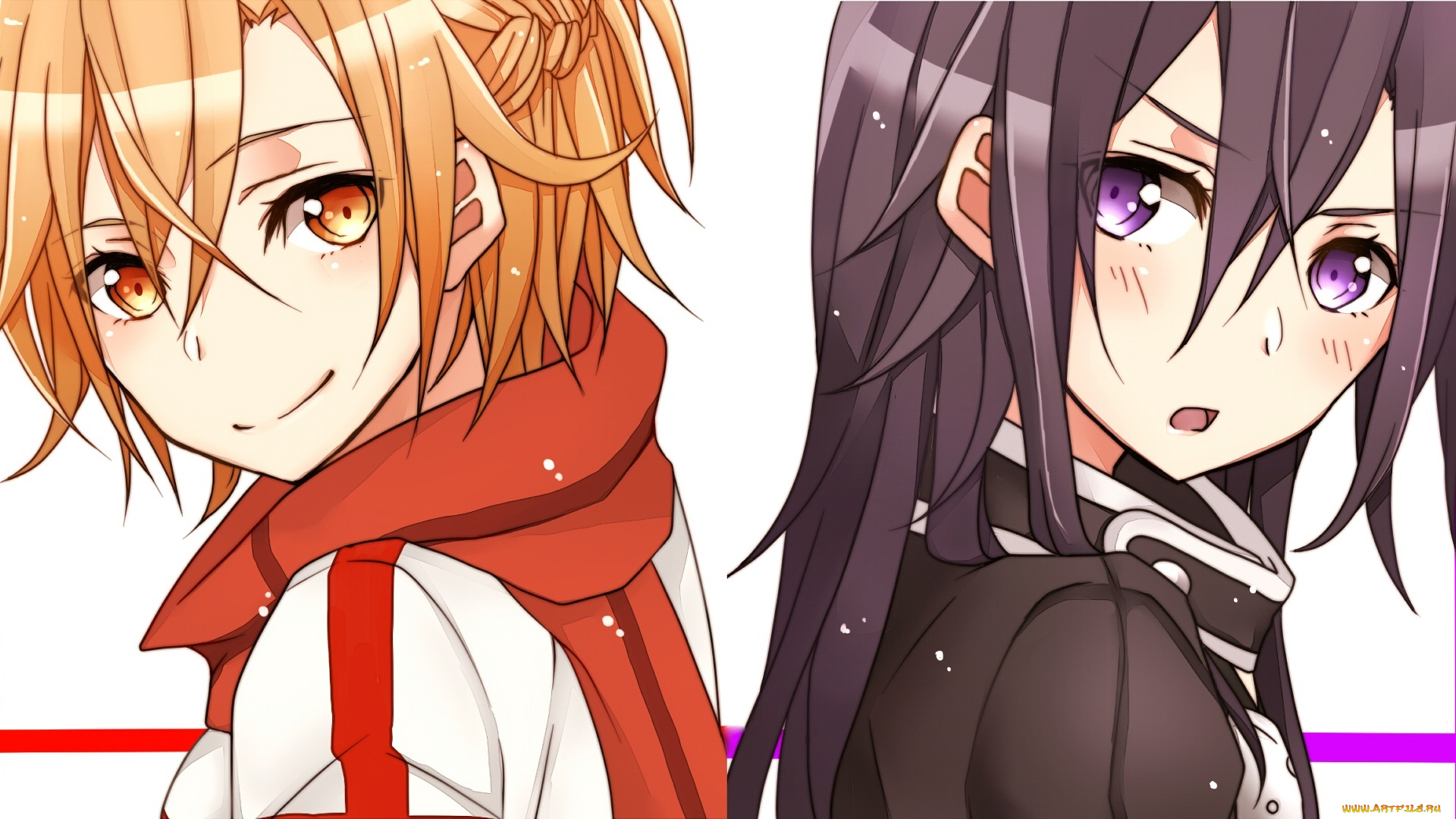 аниме, sword, art, online, девушки, взгляд, фон