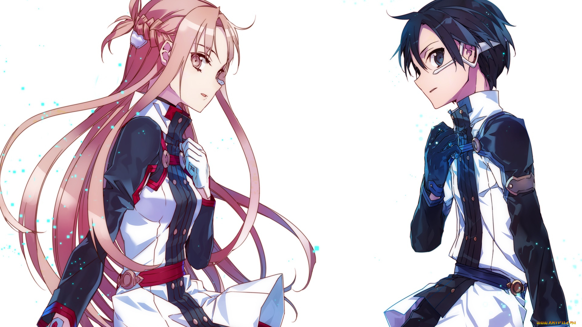 аниме, sword, art, online, девушки, взгляд, фон