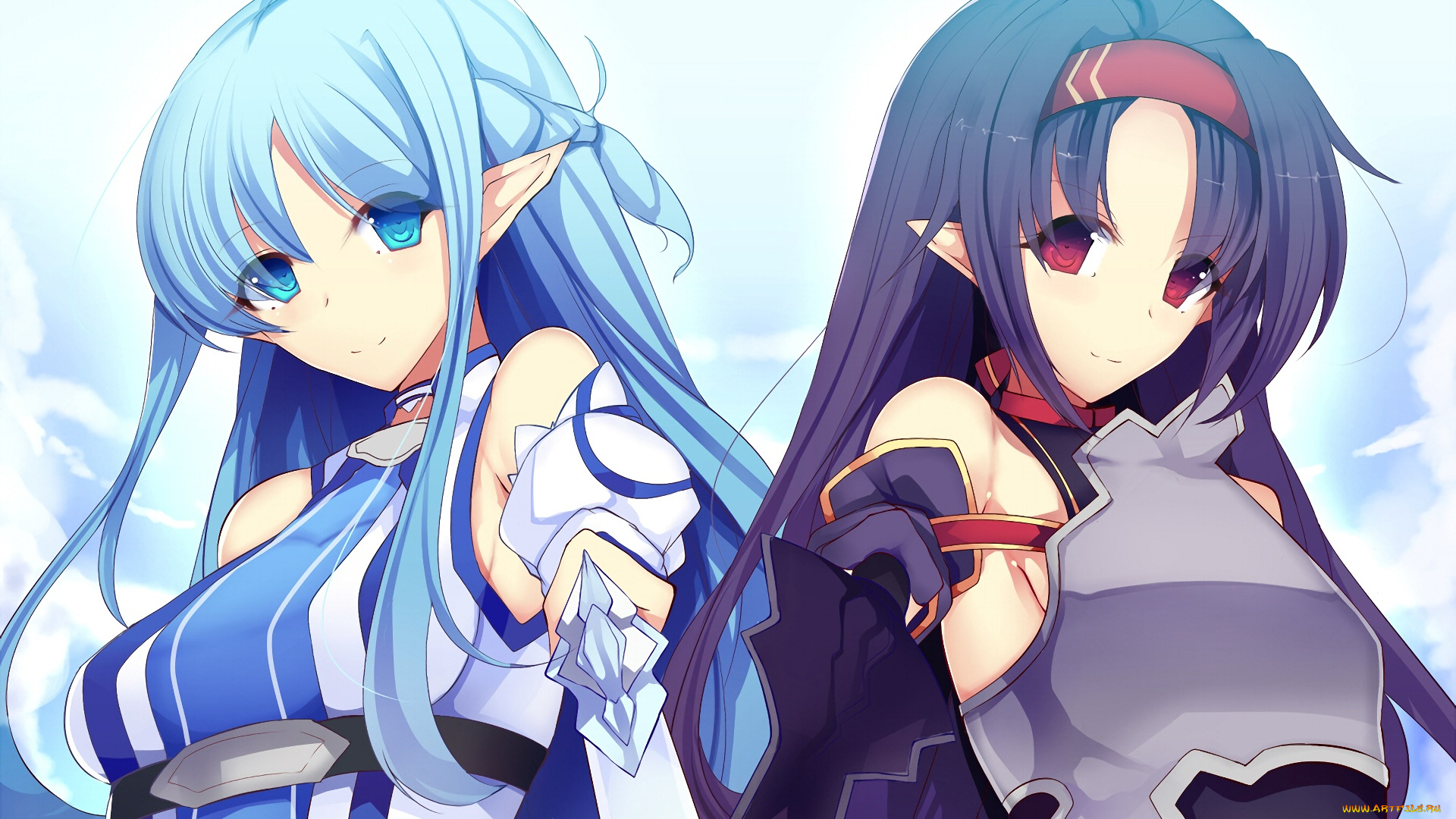 аниме, sword, art, online, фон, взгляд, девушки