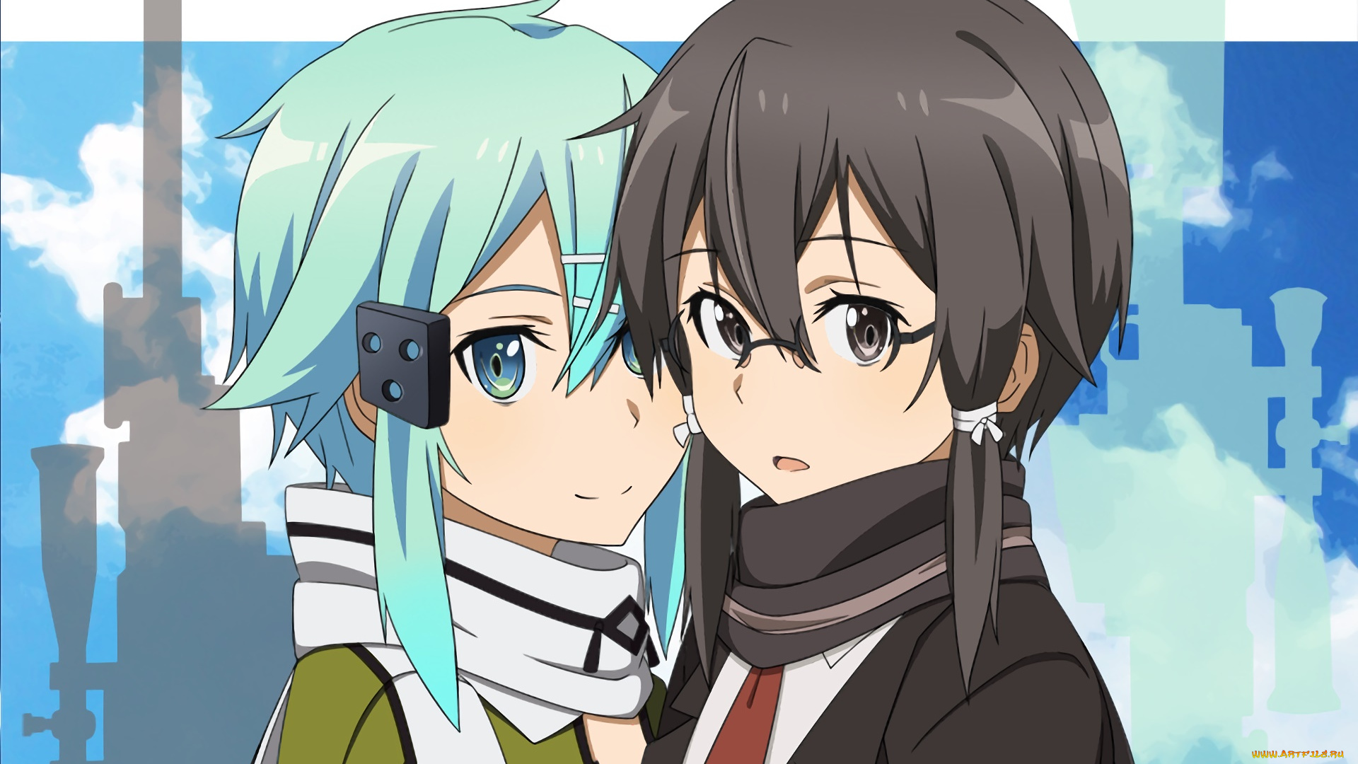 аниме, sword, art, online, фон, взгляд, девушка