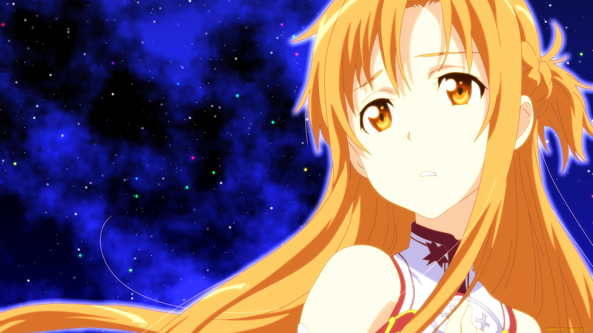 аниме, sword, art, online, взгляд, фон, девушка