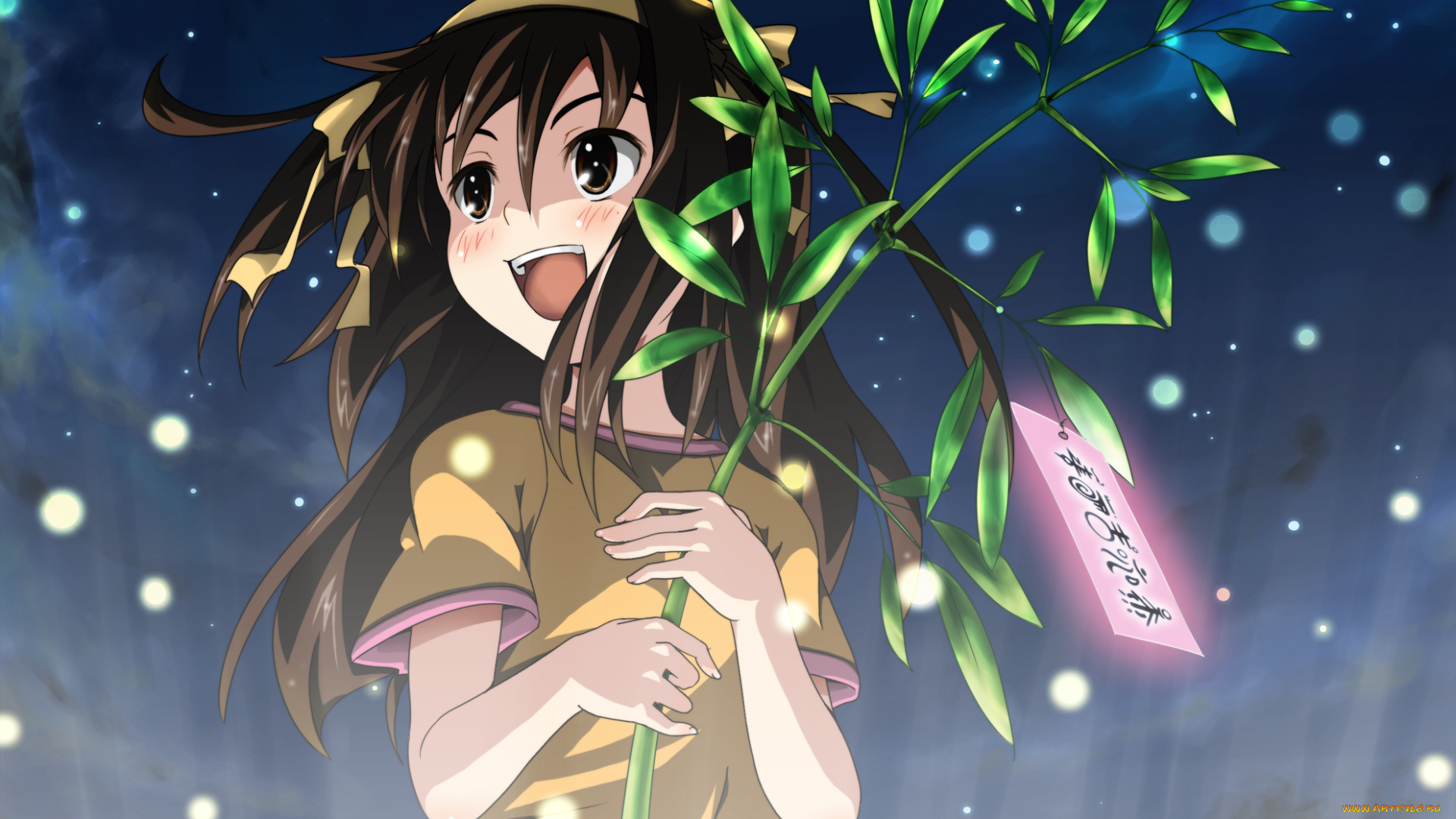 аниме, the, melancholy, of, haruhi, suzumiya, девушка, взгляд, фон