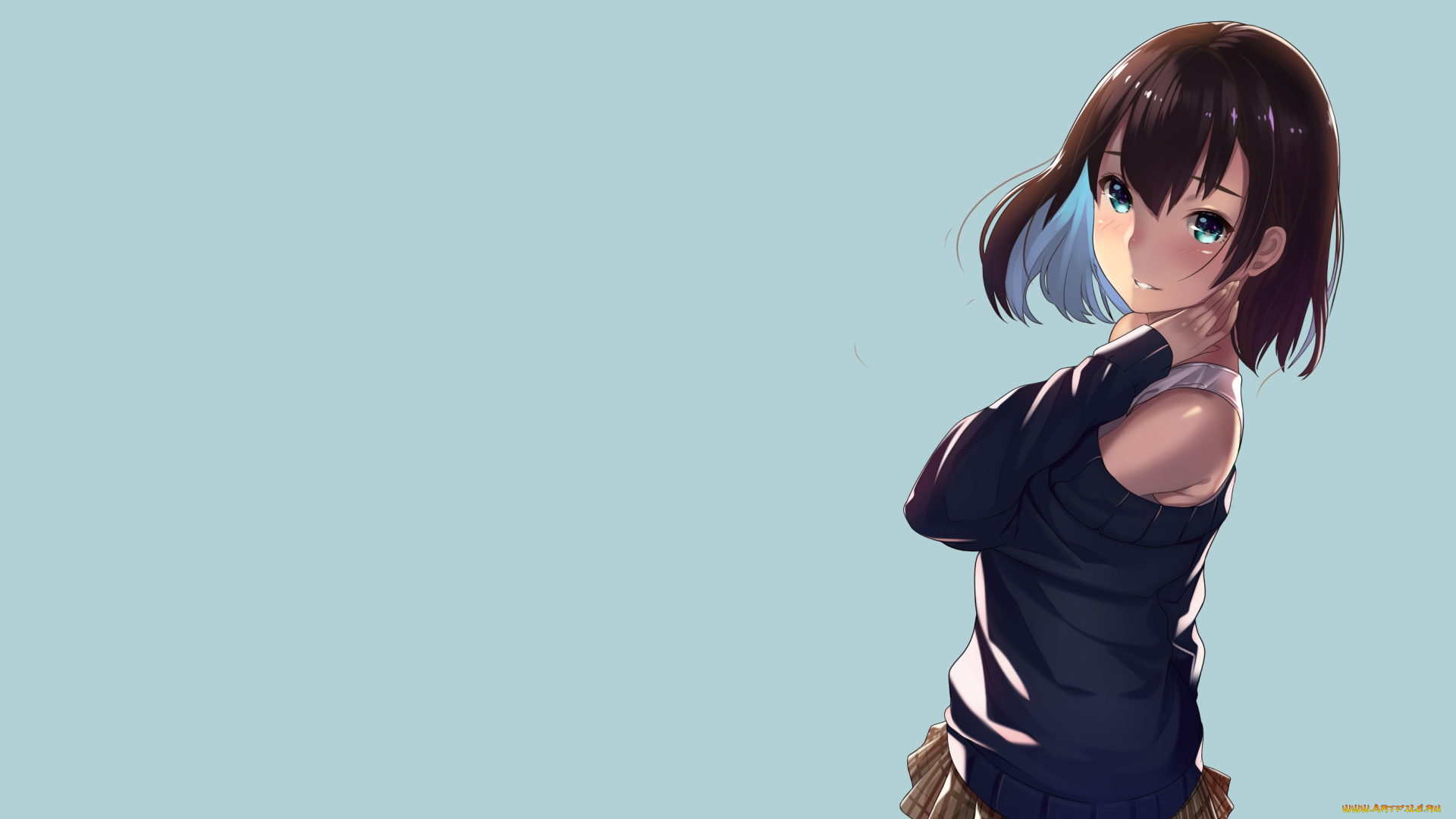 аниме, unknown, , другое, фон, взгляд, девушка