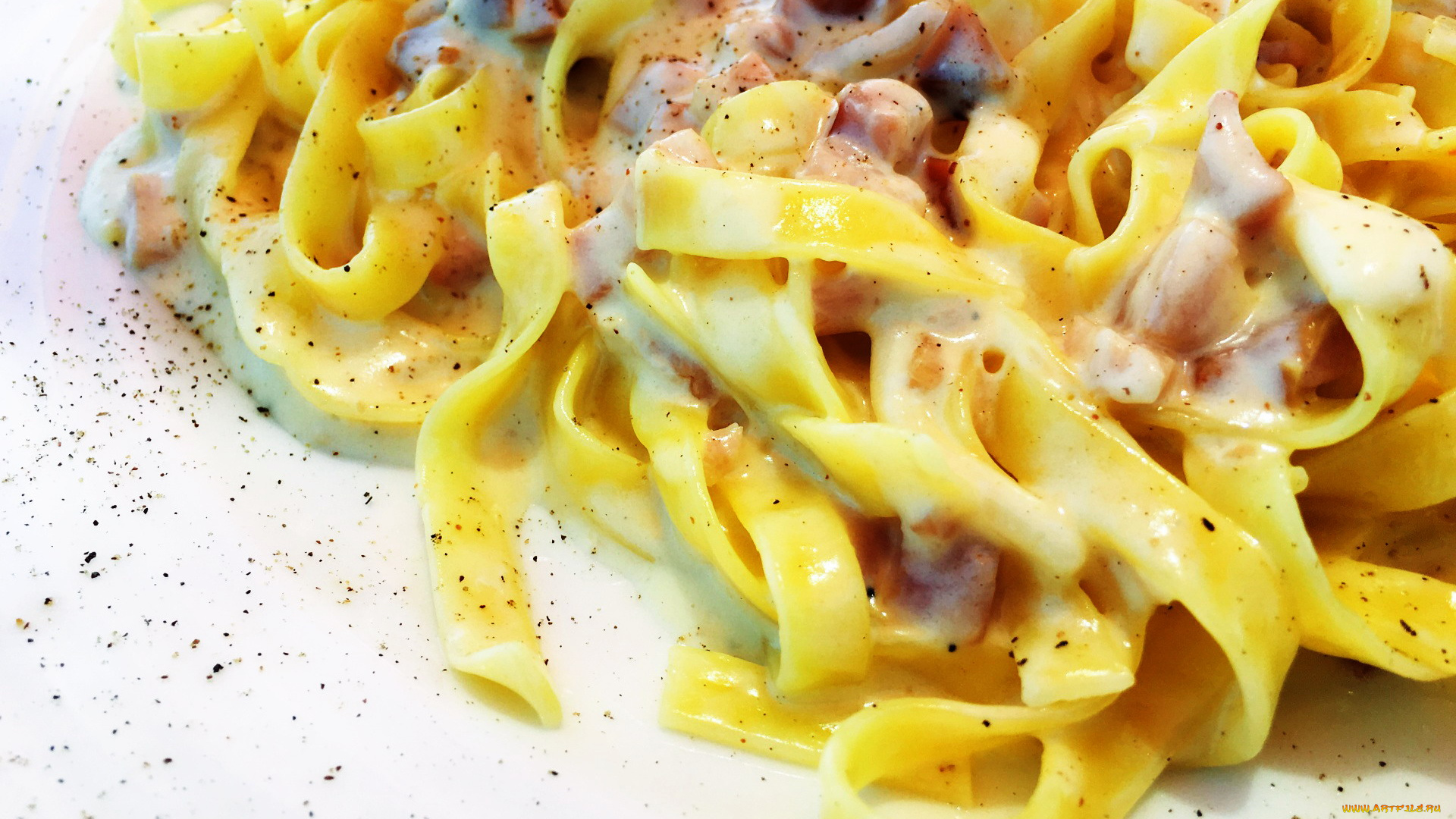 еда, макаронные, блюда, карбонара, спагетти