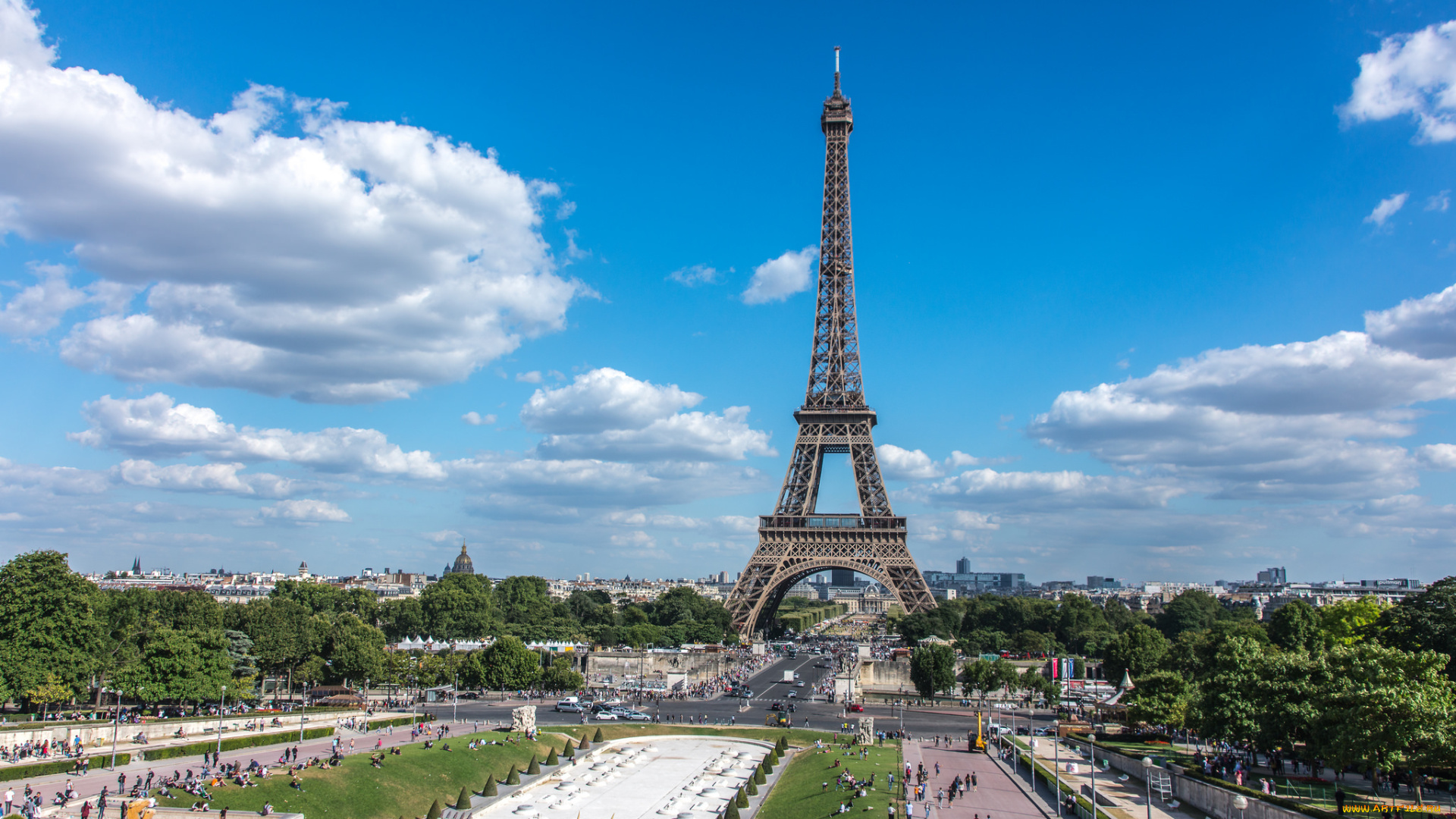 города, париж, , франция, башня