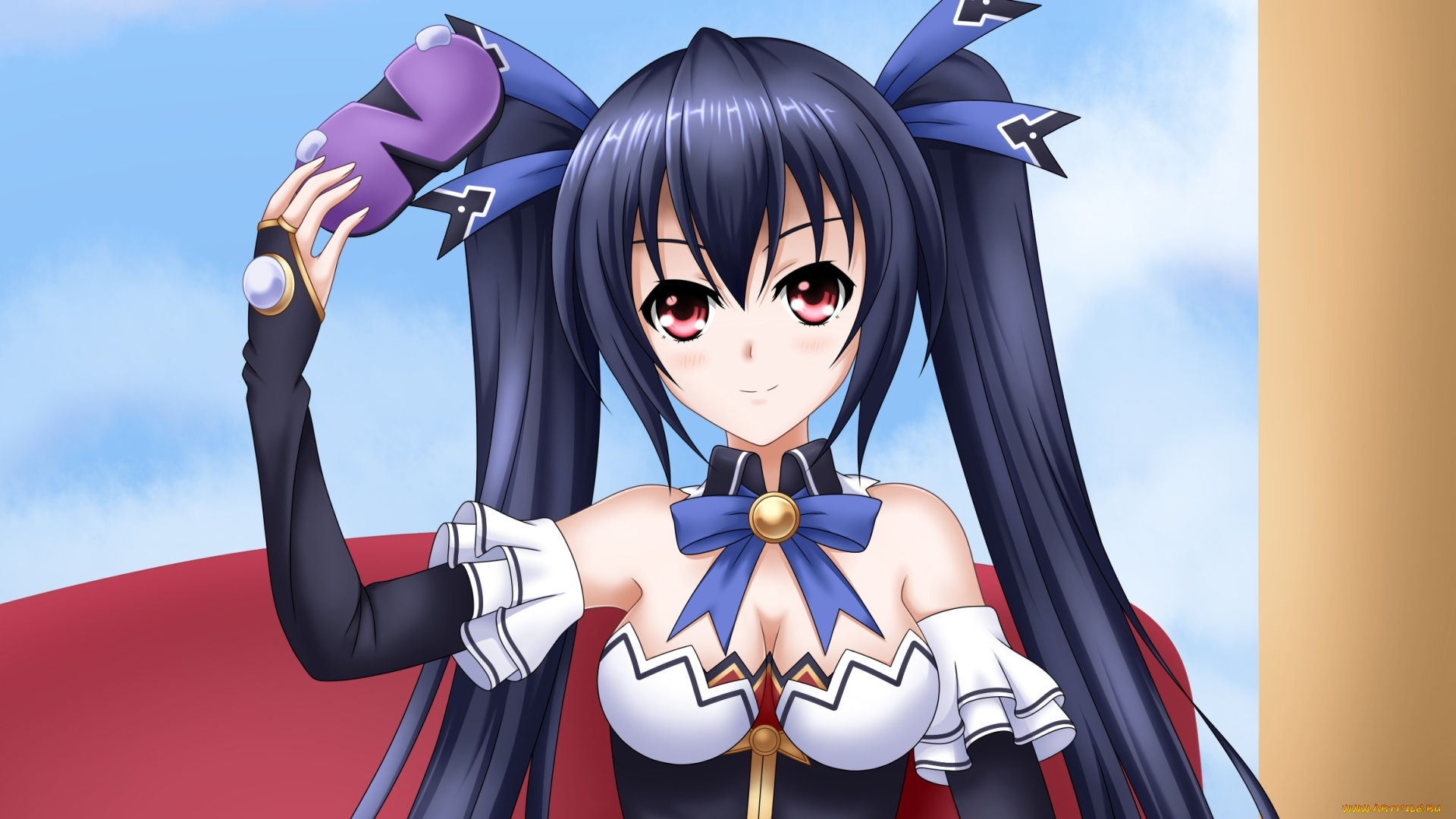 hyperdimension, neptunia, аниме, фон, взгляд, девушка