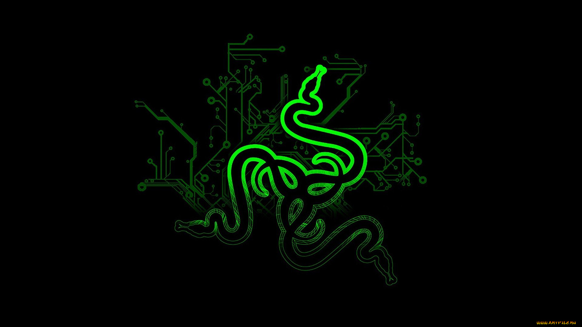 компьютеры, razer, логотип, фон