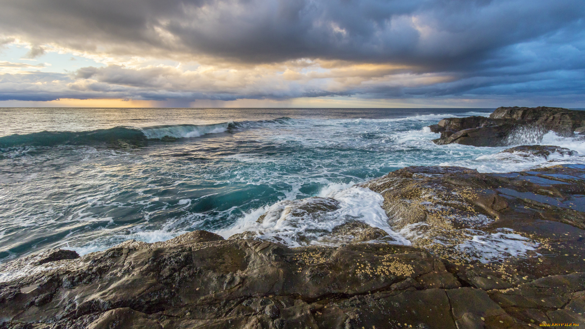 природа, побережье, простор