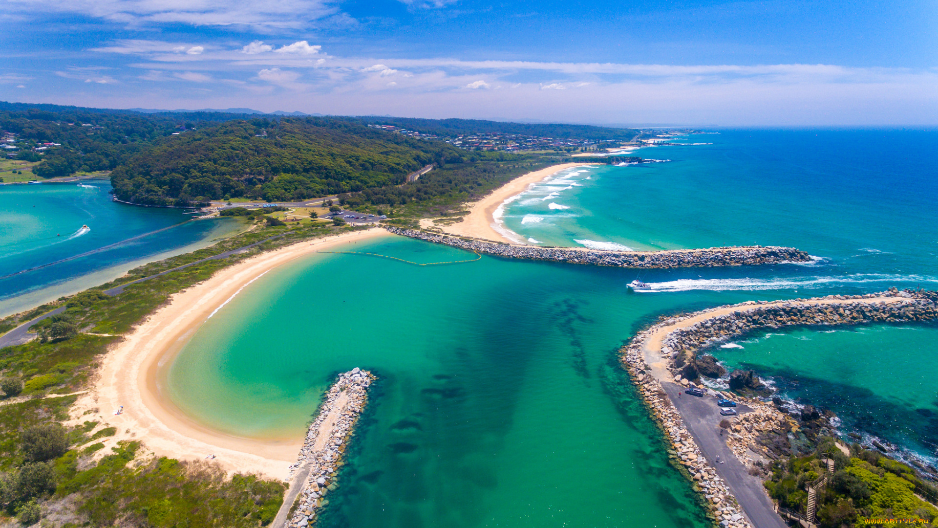 природа, побережье, простор