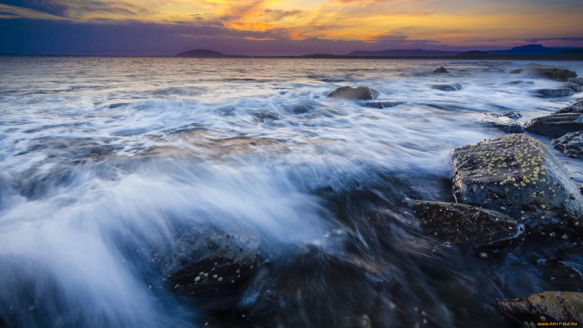 природа, побережье, простор