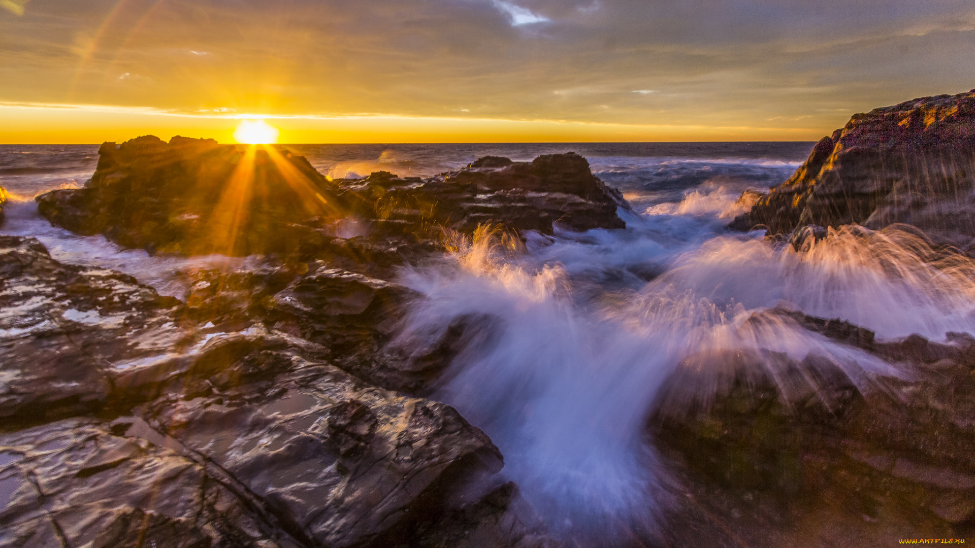 природа, побережье, простор