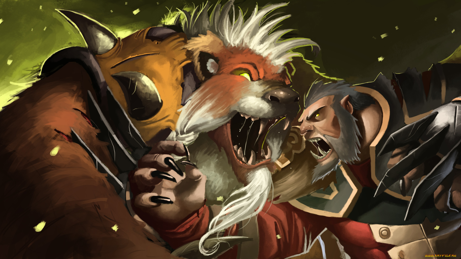 видео, игры, dota, 2, драка, существо, фон, мужчина