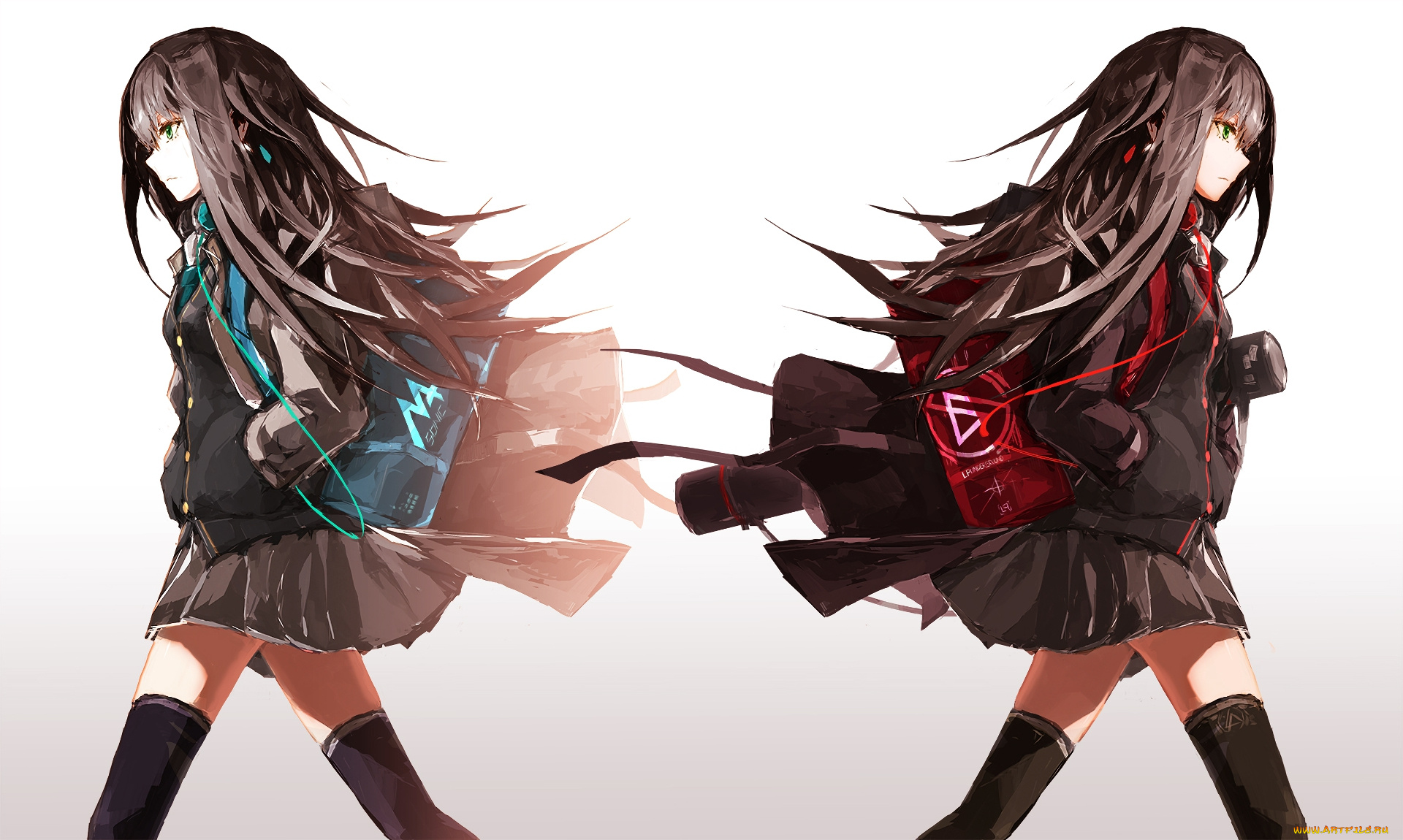 аниме, idolm@ster, девушки, взгляд, фон