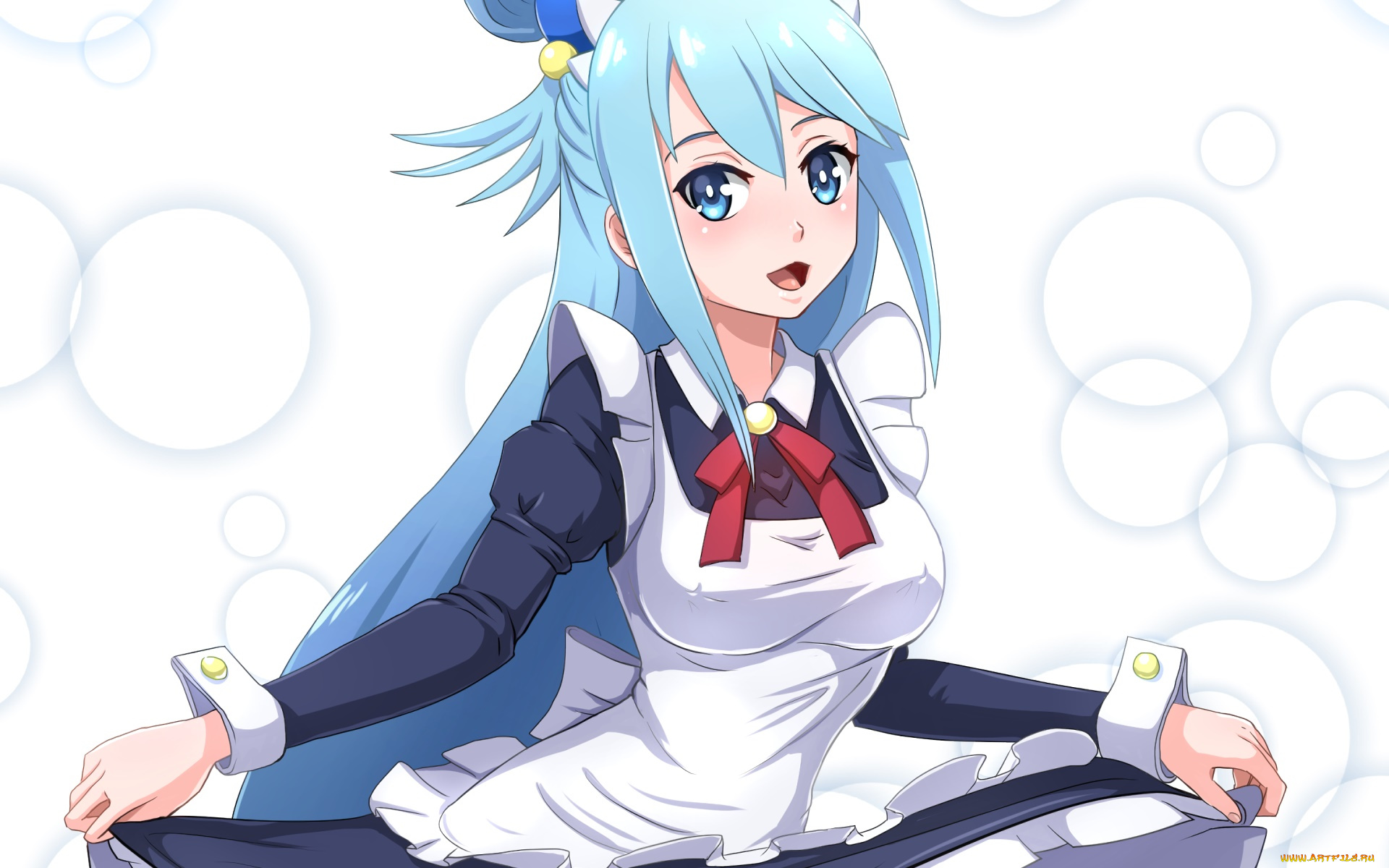 аниме, kono, subarashii, sekai, ni, shukufuku, wo, девушка, взгляд, фон