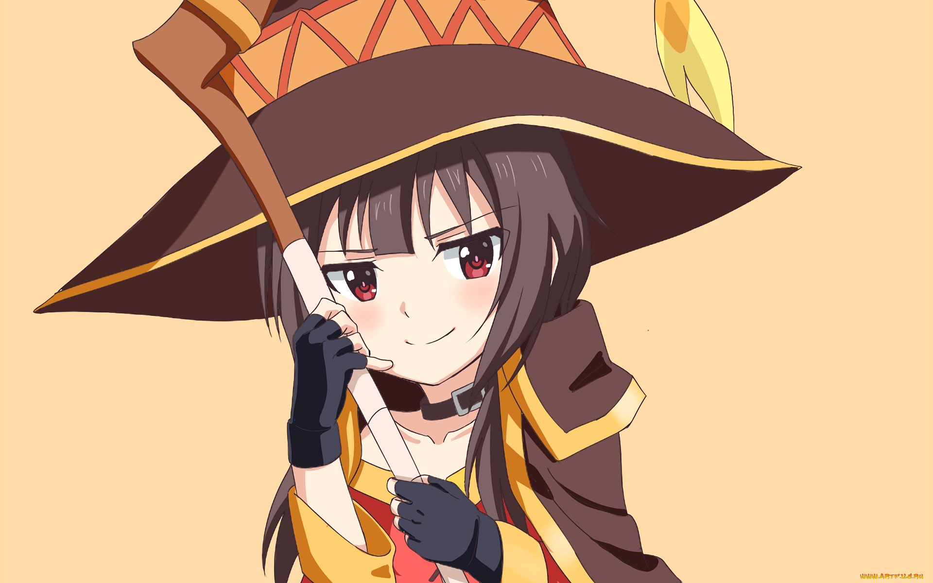 аниме, kono, subarashii, sekai, ni, shukufuku, wo, девушка, взгляд, фон