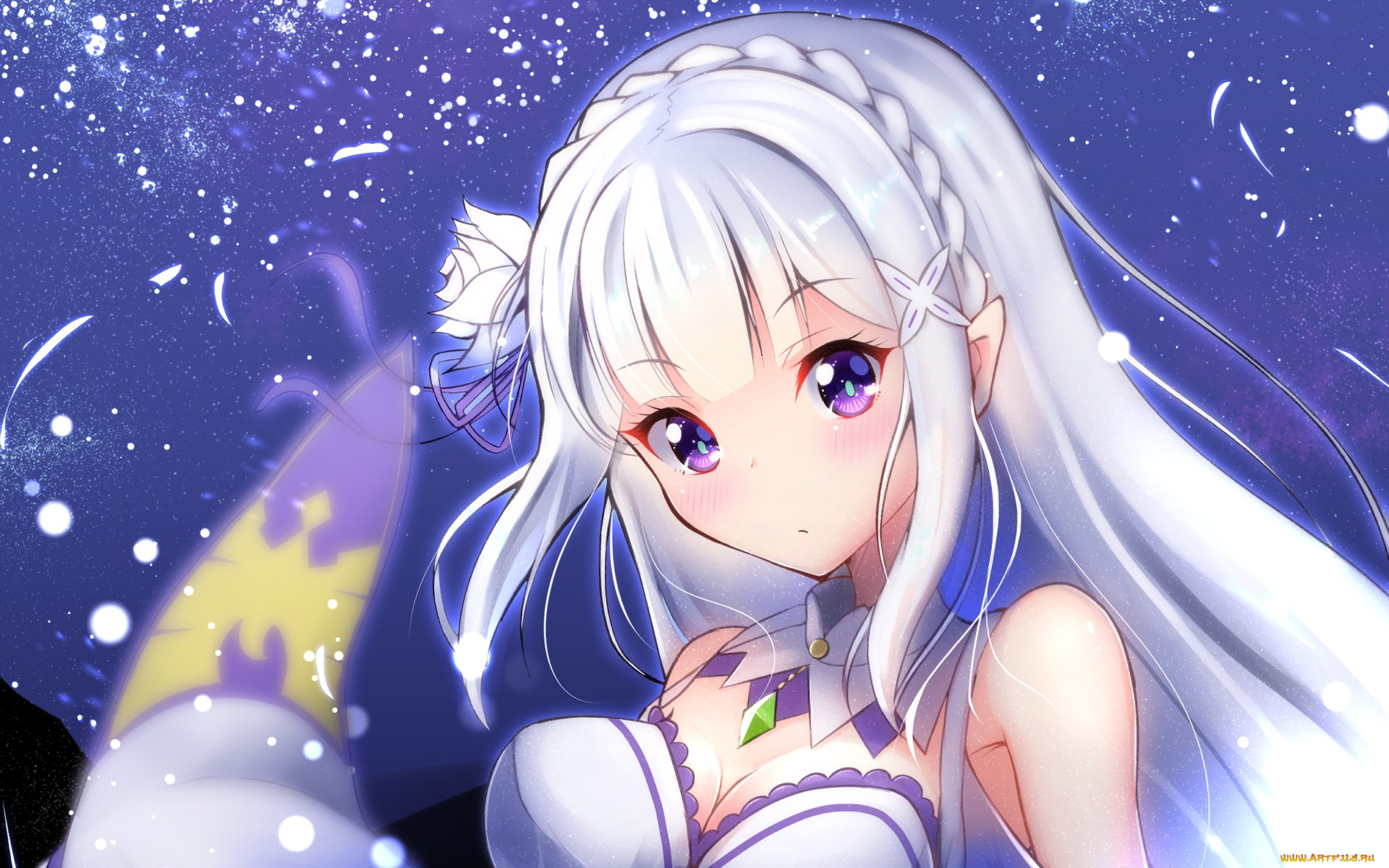аниме, re, , zero, kara, hajimeru, isekai, seikatsu, девушка, фон, взгляд