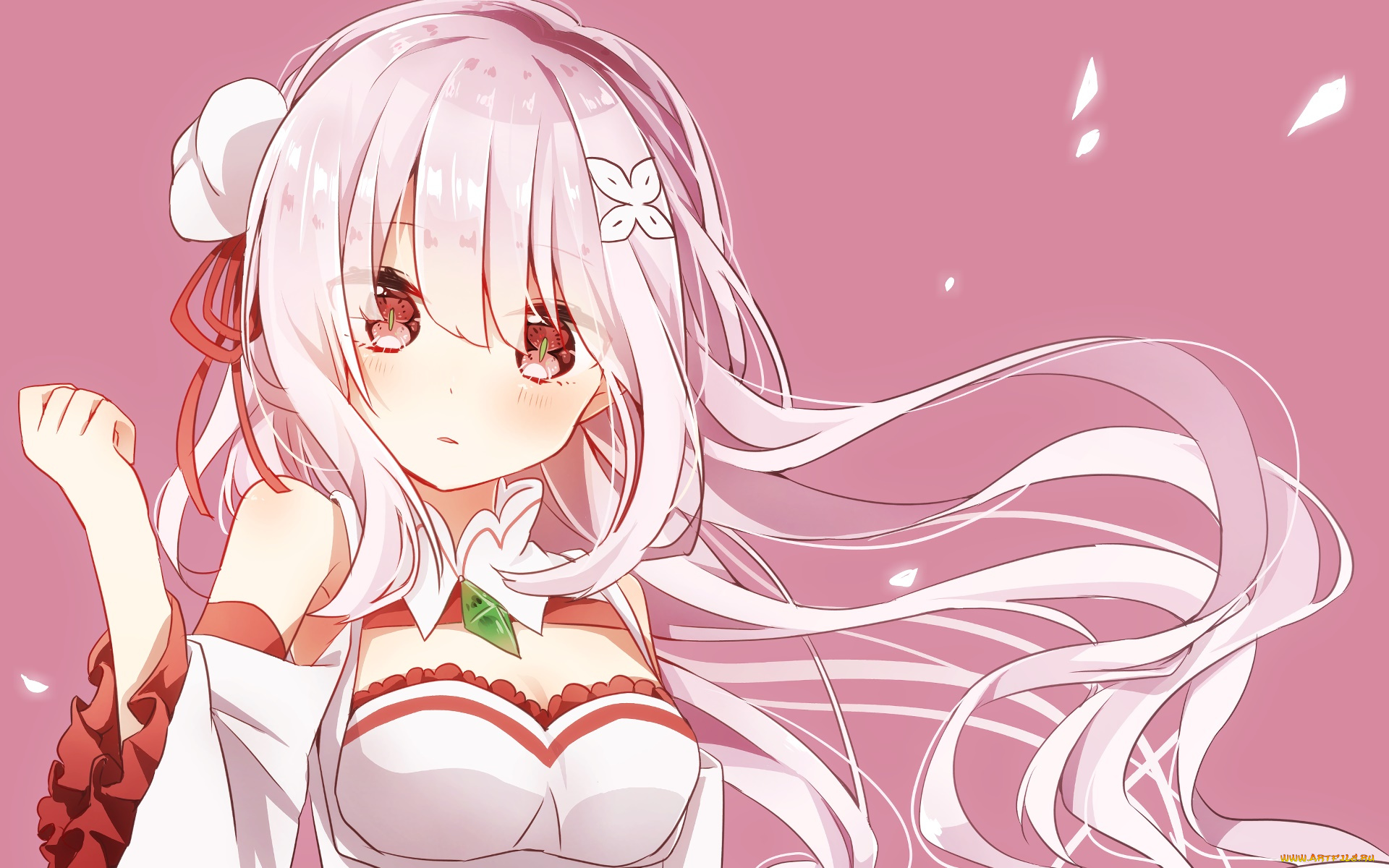 аниме, re, , zero, kara, hajimeru, isekai, seikatsu, девушка, фон, взгляд