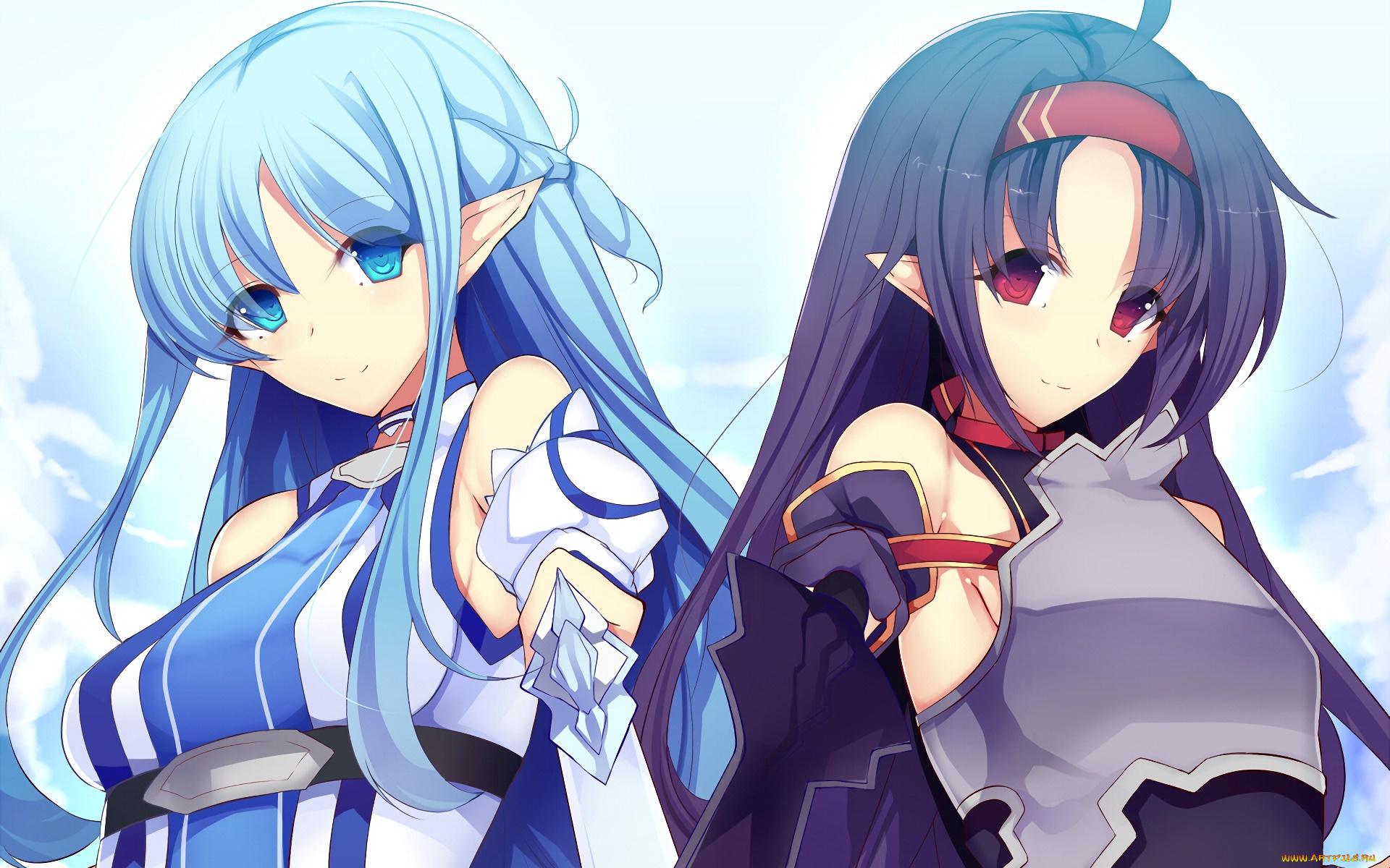 аниме, sword, art, online, фон, взгляд, девушки