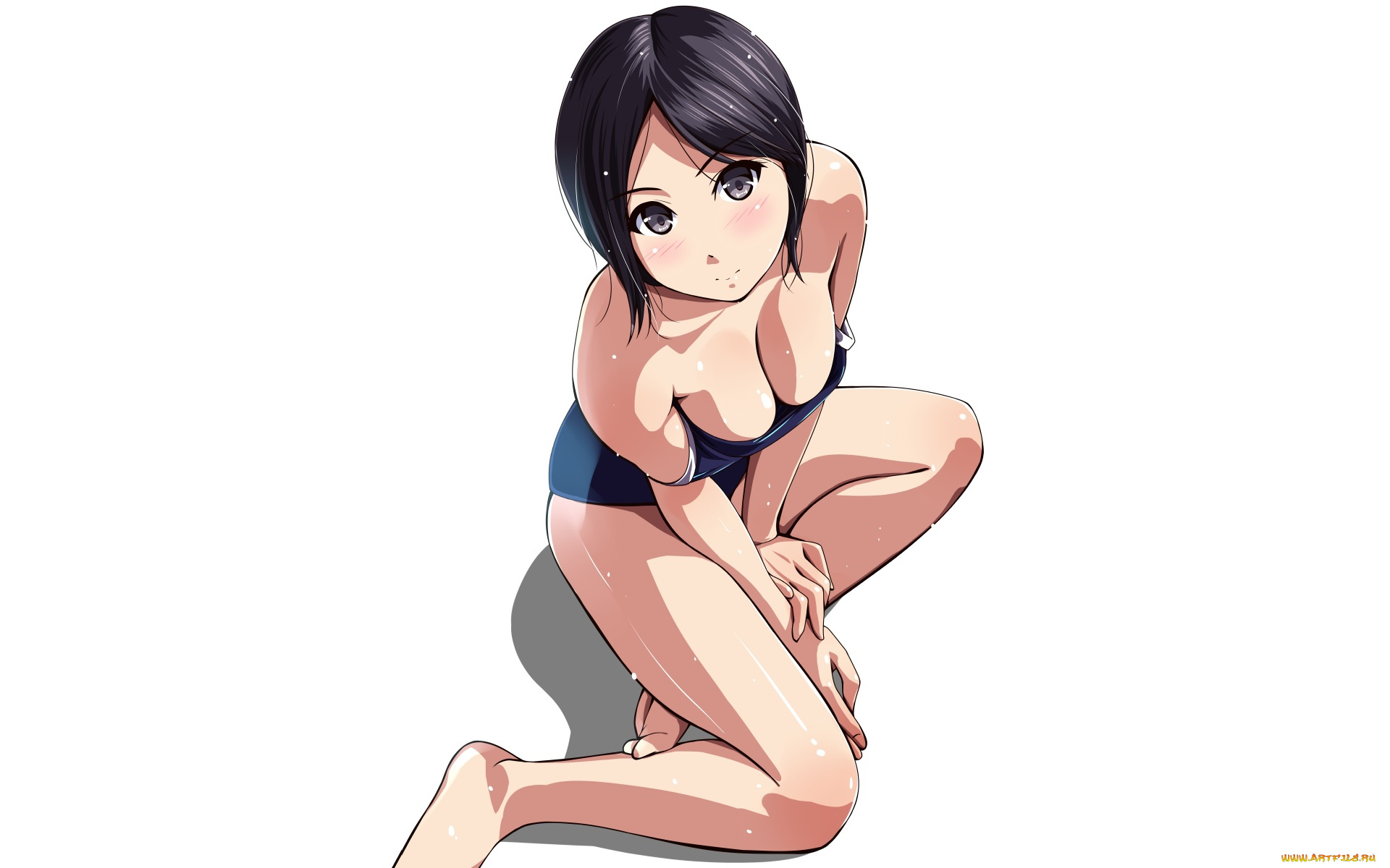 аниме, unknown, , другое, девушка, взгляд, фон