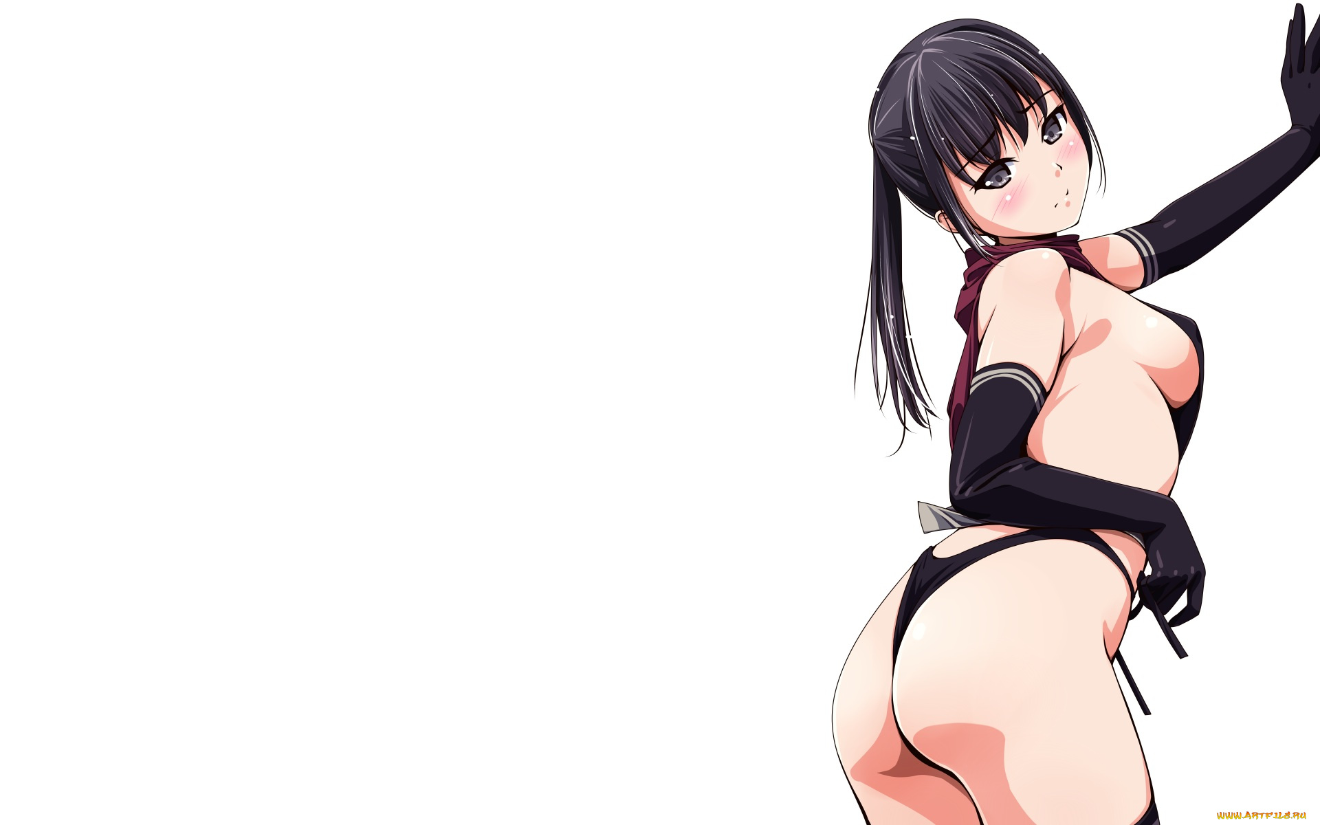 аниме, unknown, , другое, девушка, взгляд, фон