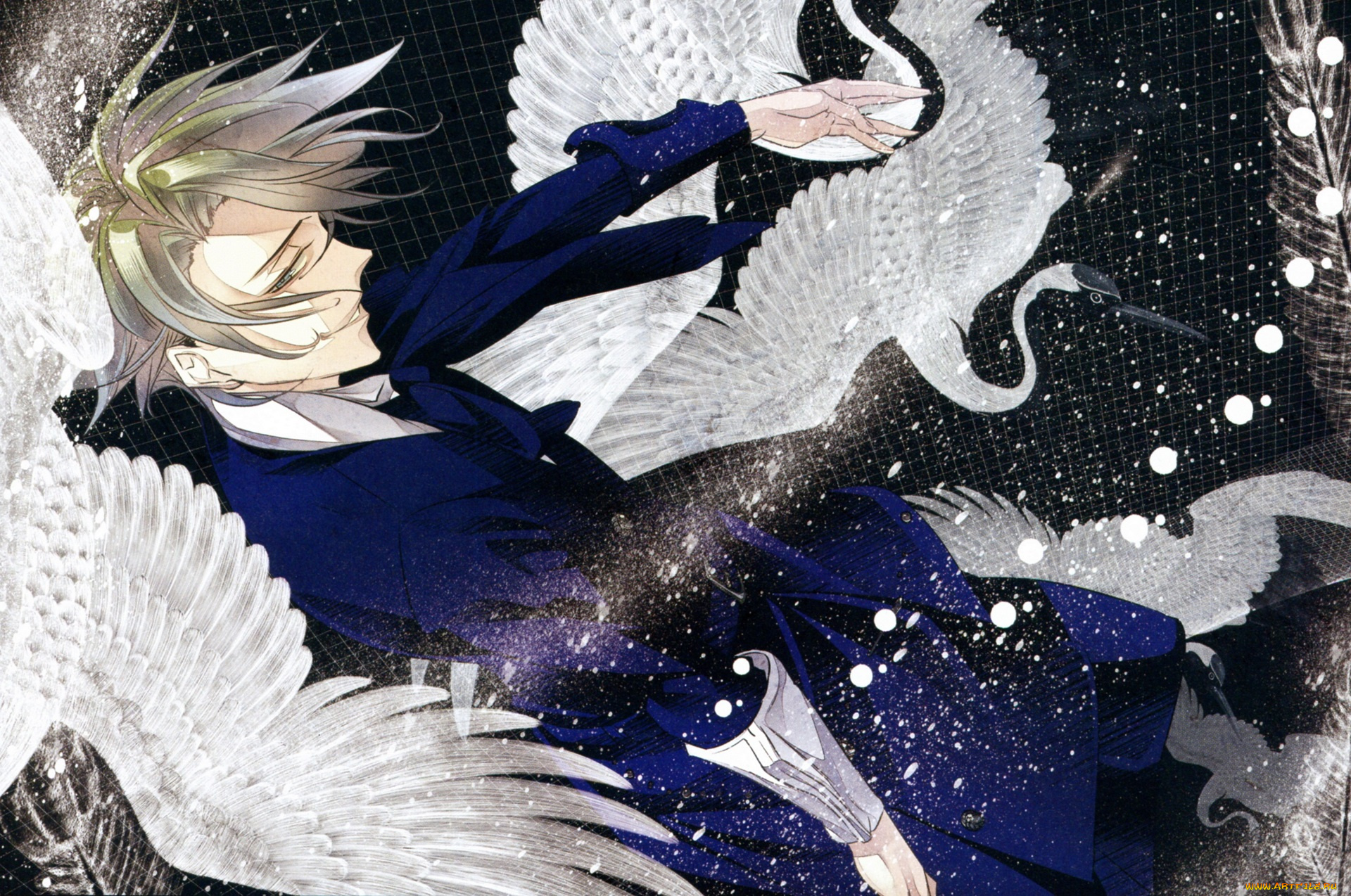 аниме, hana, awase, парень