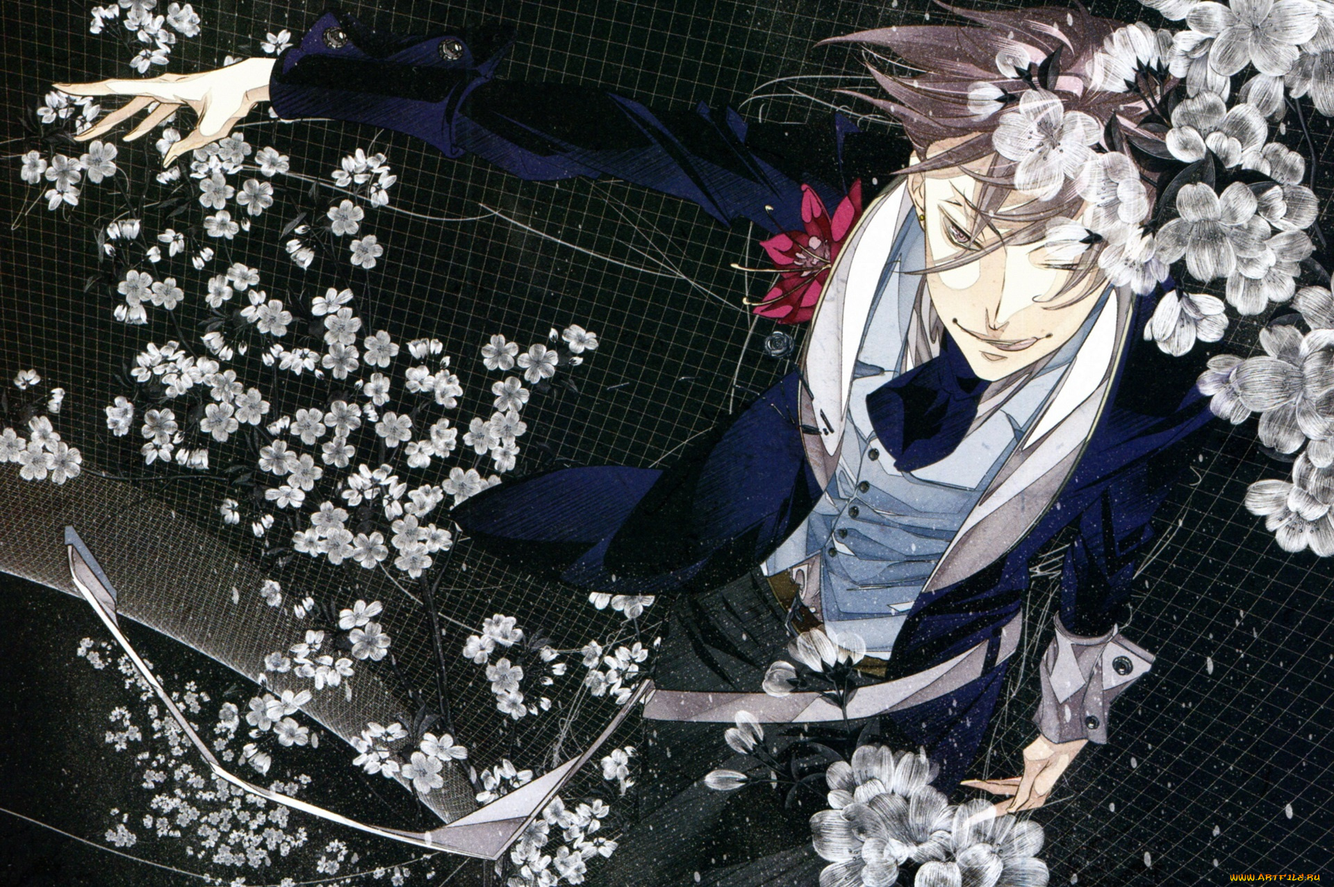 аниме, hana, awase, парень