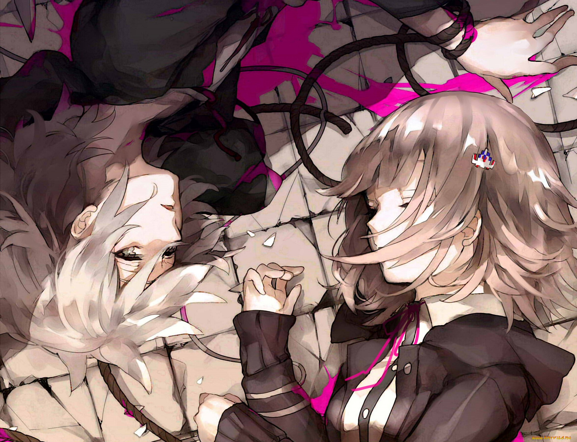 аниме, danganronpa, двое