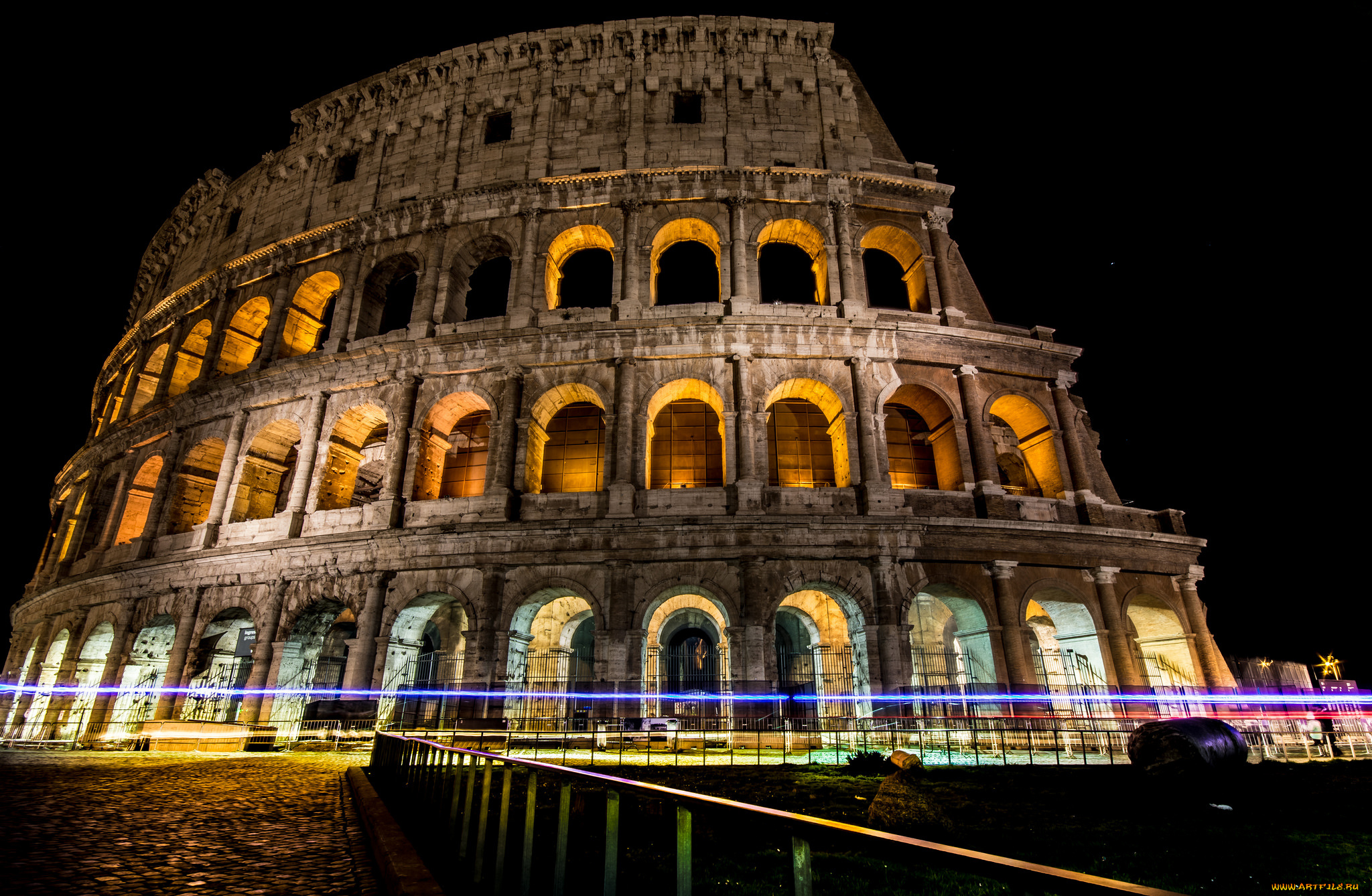 города, -, исторические, , архитектурные, памятники, ночь, огни