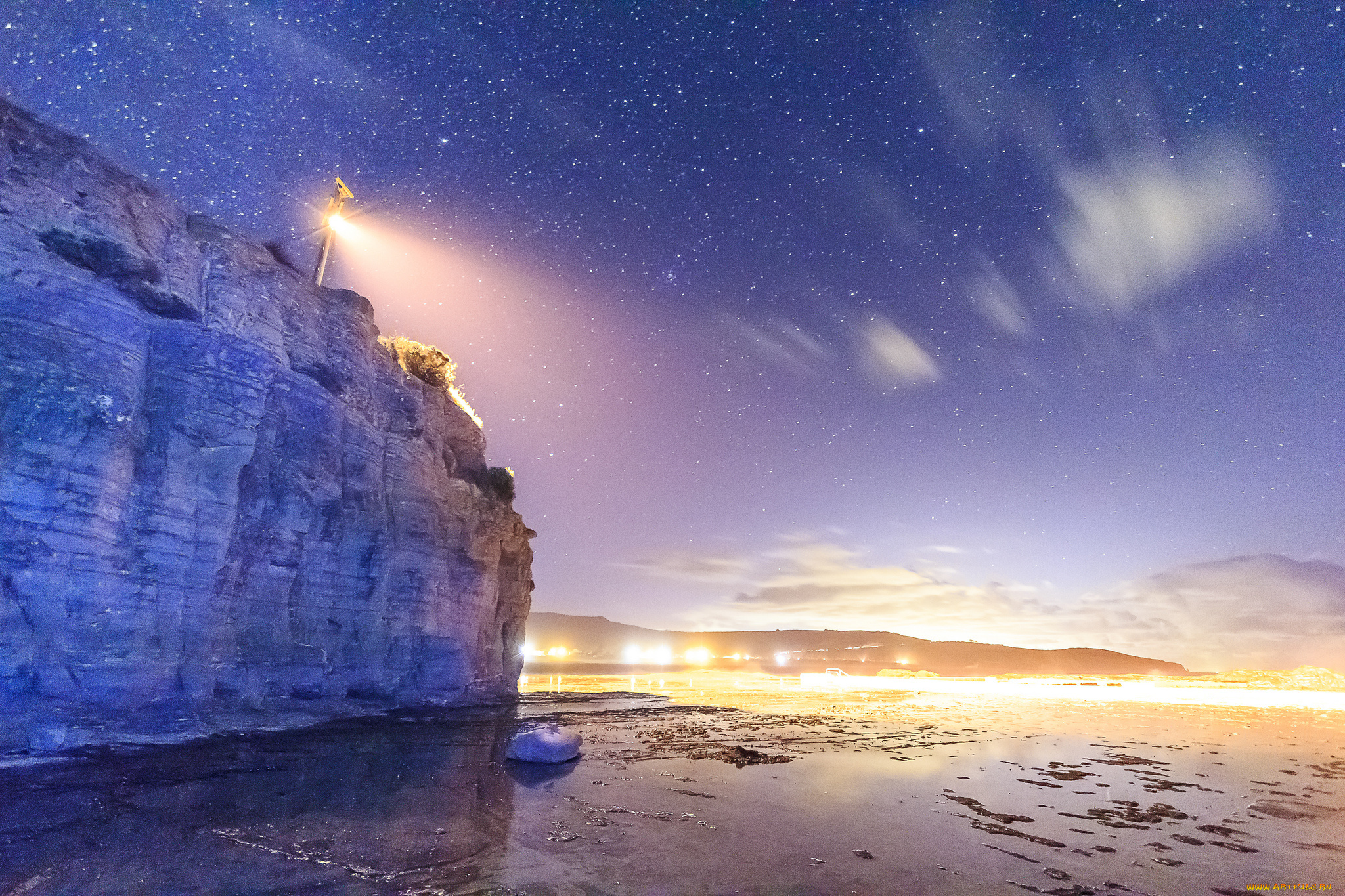 природа, побережье, простор