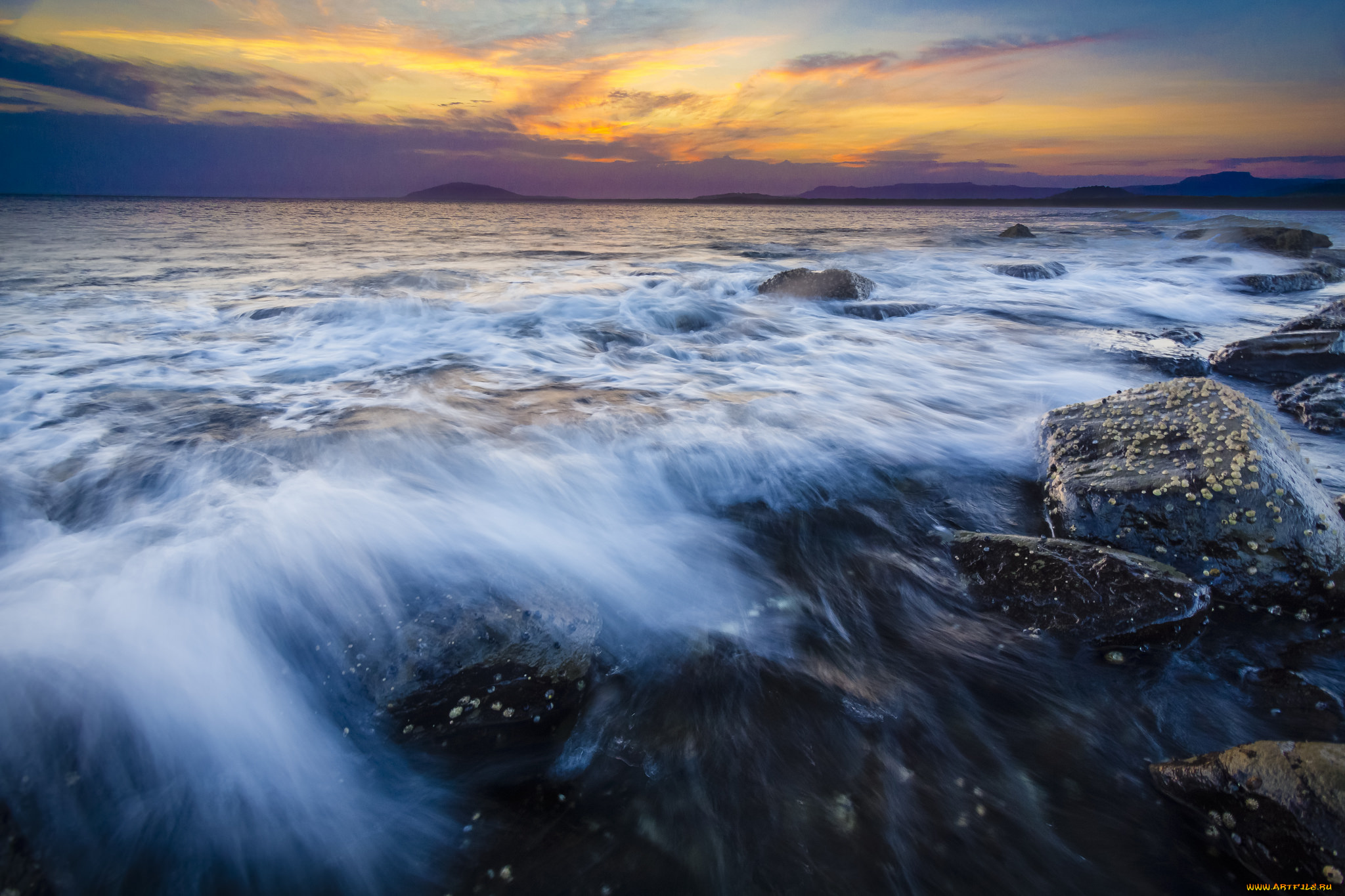 природа, побережье, простор