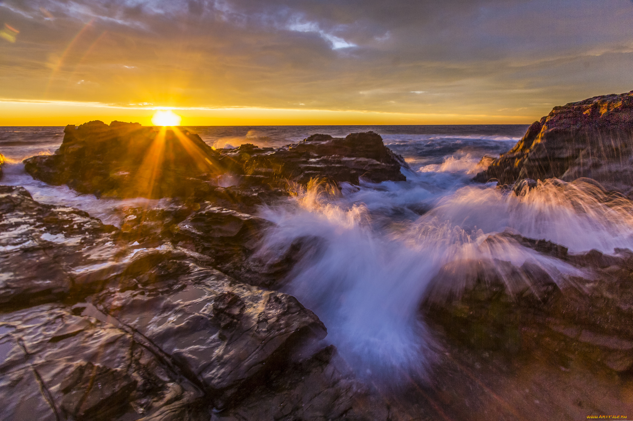 природа, побережье, простор