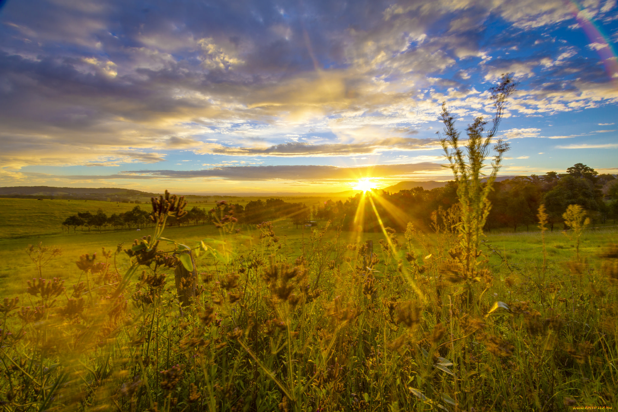 природа, восходы, закаты, простор